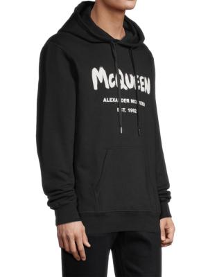 Alexander McQueen colour-block zip-up hoodie - Black