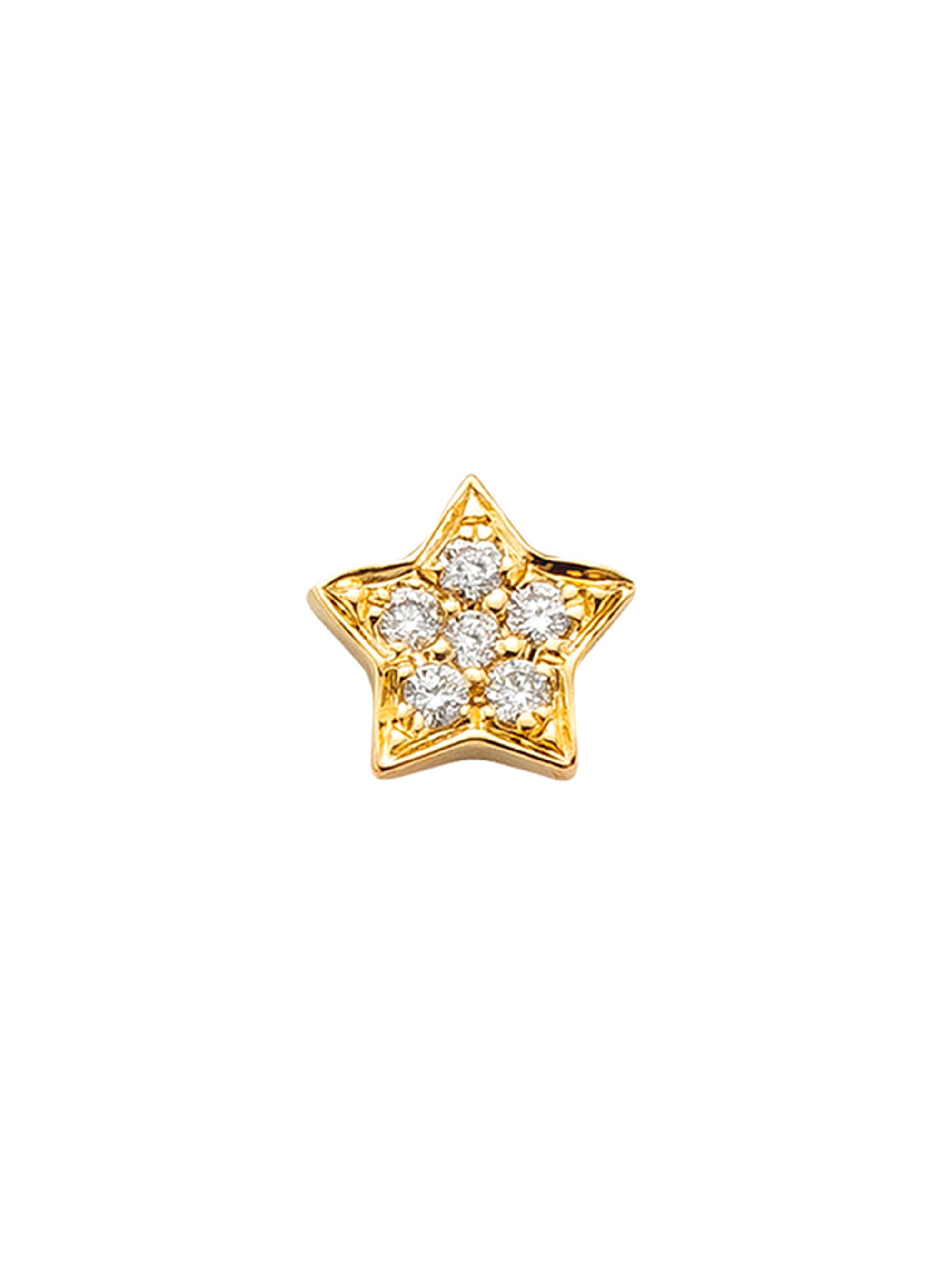 Robinson Pelham Women's Stud Club 14K Yellow Gold & 0.02 TCW Diamond Single Star Stud Earring - Yellow Gold