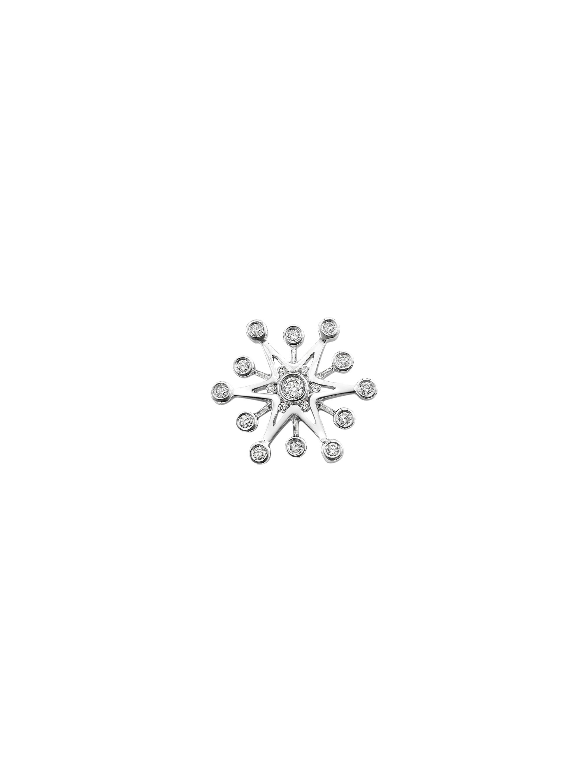 Robinson Pelham Women's Snowflake 14K-White-Gold & Diamond Stud Earring - White Gold