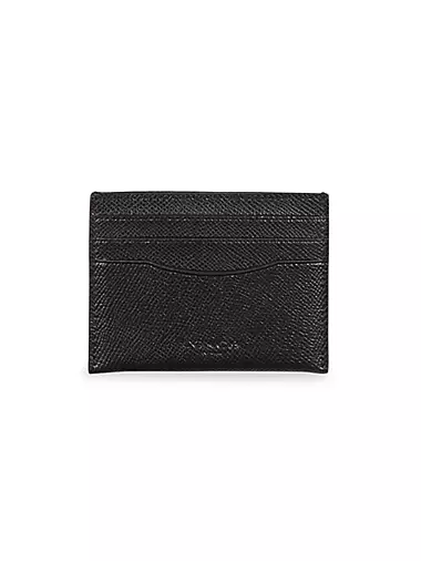 LARGE CARD HOLDER IN TRIOMPHE CANVAS AND CLAFSKIN - BLACK