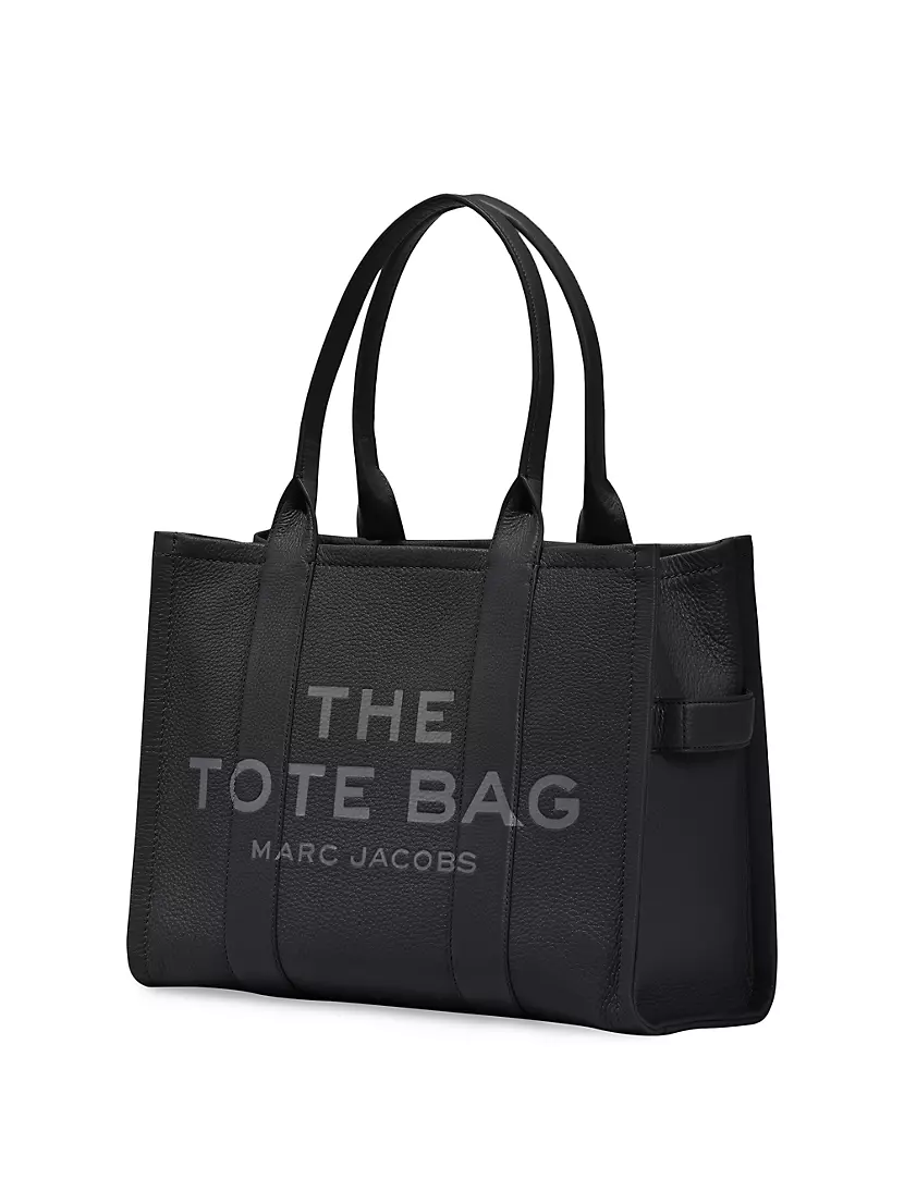 Marc Jacobs Black Large The Leather Tote Bag