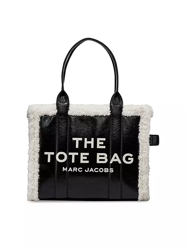 Shop Marc Jacobs The Crinkle Shearling Medium Tote
