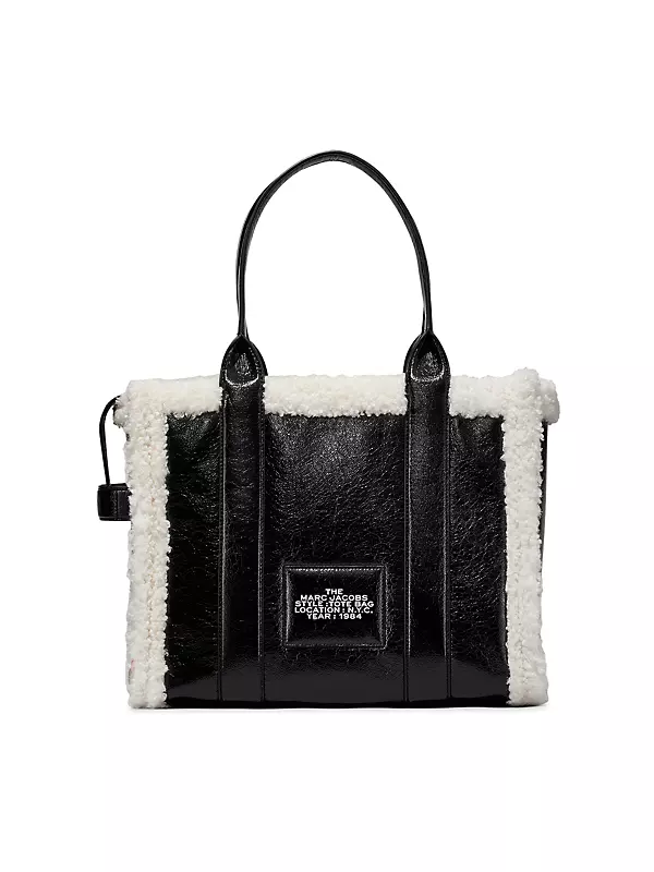Shop Marc Jacobs The Crinkle Shearling Medium Tote