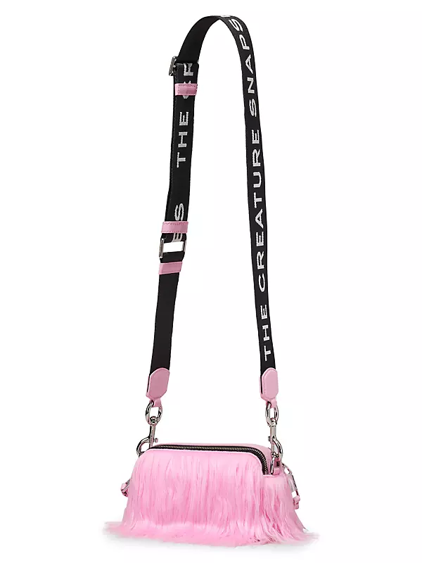 Marc Jacobs Snapshot Camera Crossbody Hand Bag Pink Red Adjustable Strap  Warning