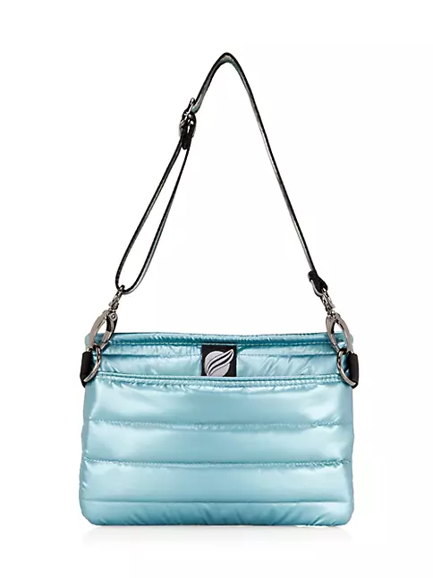 Think Royln Quilted Crossbody Bum Bag Pearl Ice Blue