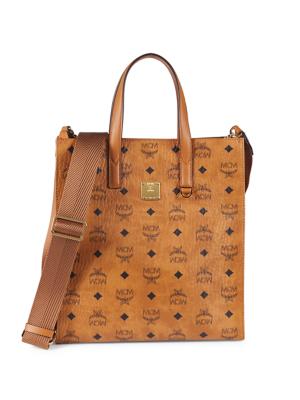 MCM medium Visetos-print suitcase - Brown