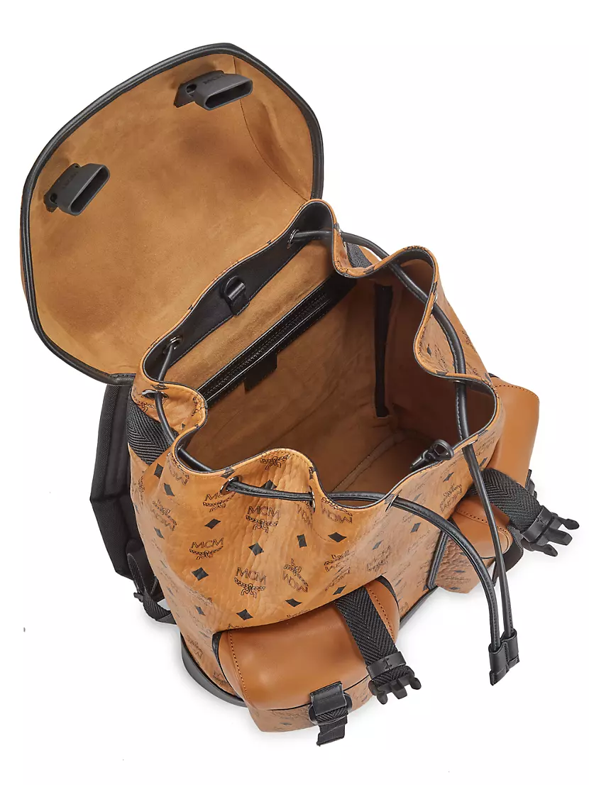 Mcm Men's Brandenburg Backpack in Visetos - Brown - Backpacks