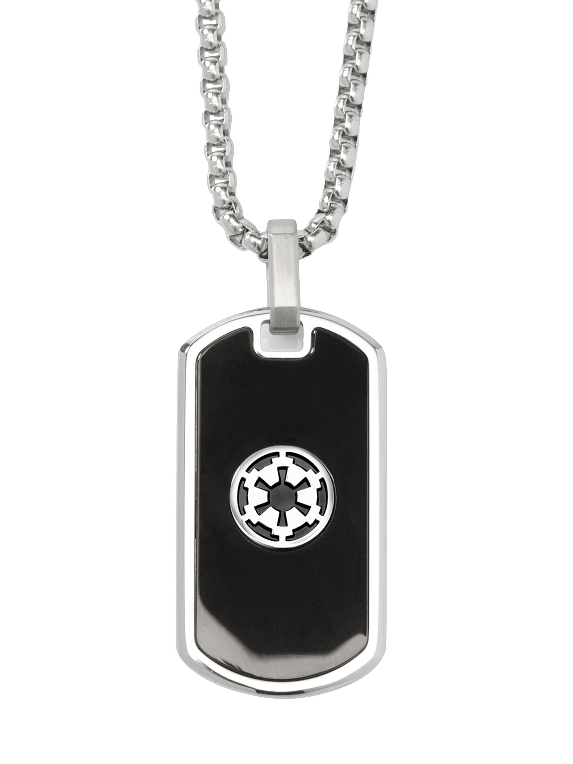 Cufflinks, Inc. Men's Imperial Rebel Reversible Stainless Steel Tag Necklace - Silver