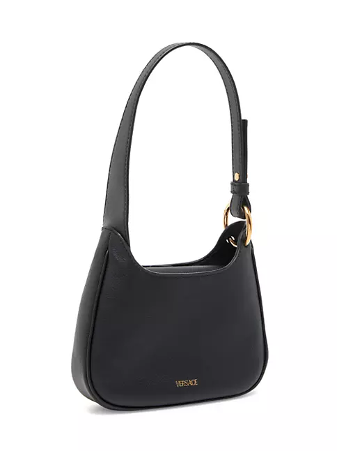 Shop Versace Mini La Medusa Chain Leather Hobo Bag