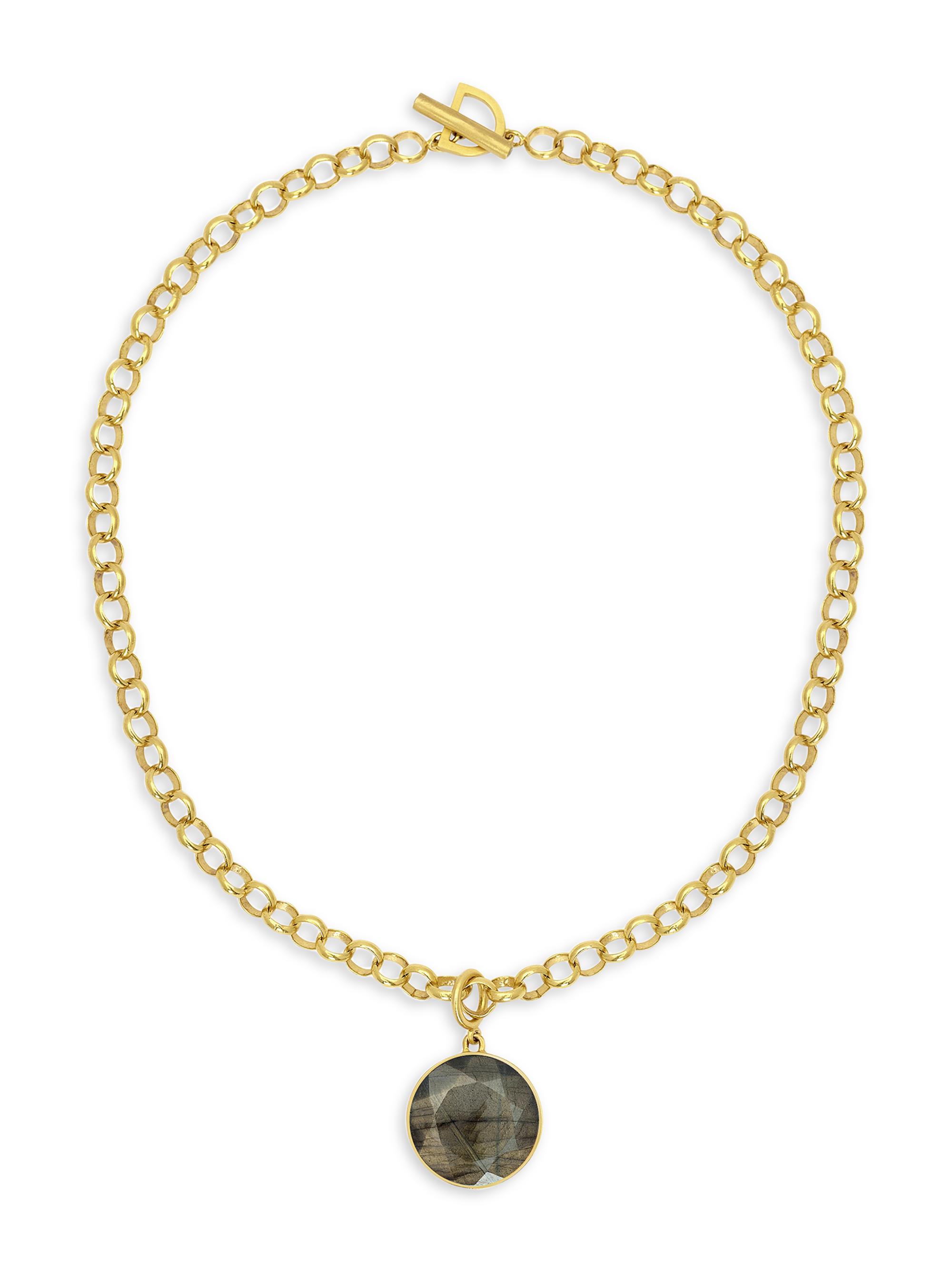 Dean Davidson Women's Signature Collar 22K Gold-Plated & Labradorite Pendant Necklace - Moonstone Gold