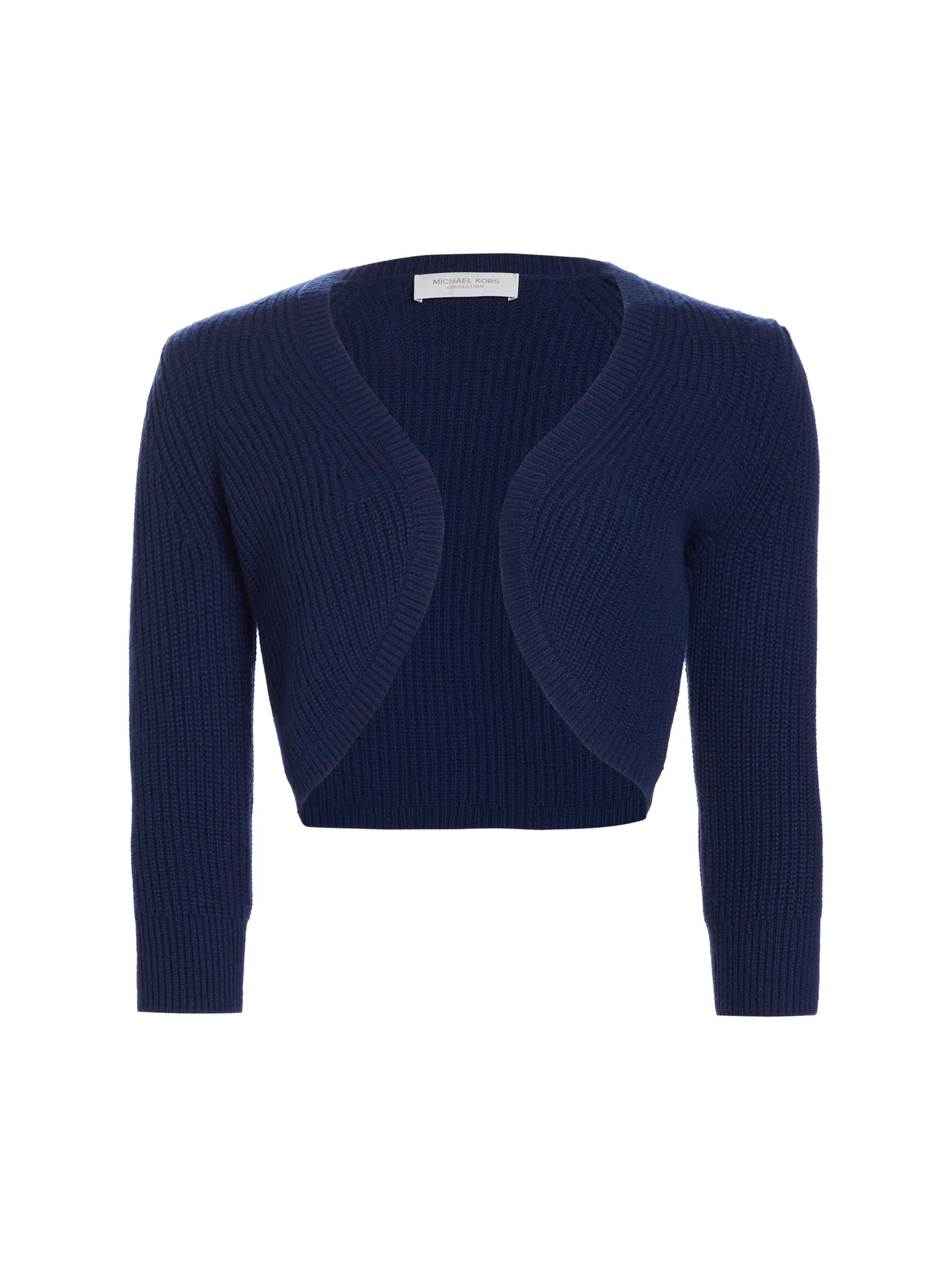 Michael Kors Collection Women's Ribbed Cashmere Shrug - Navy