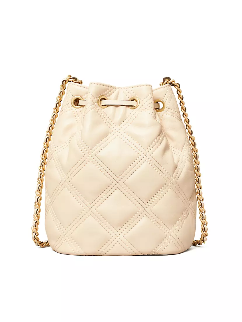 Tory Burch Quilted Leather Fleming Soft Mini Bucket Bag - FINAL SALE ( –  LuxeDH