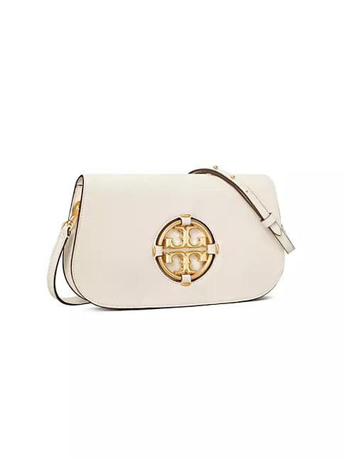 Leather clutch bag Tory Burch Blue in Leather - 35725694