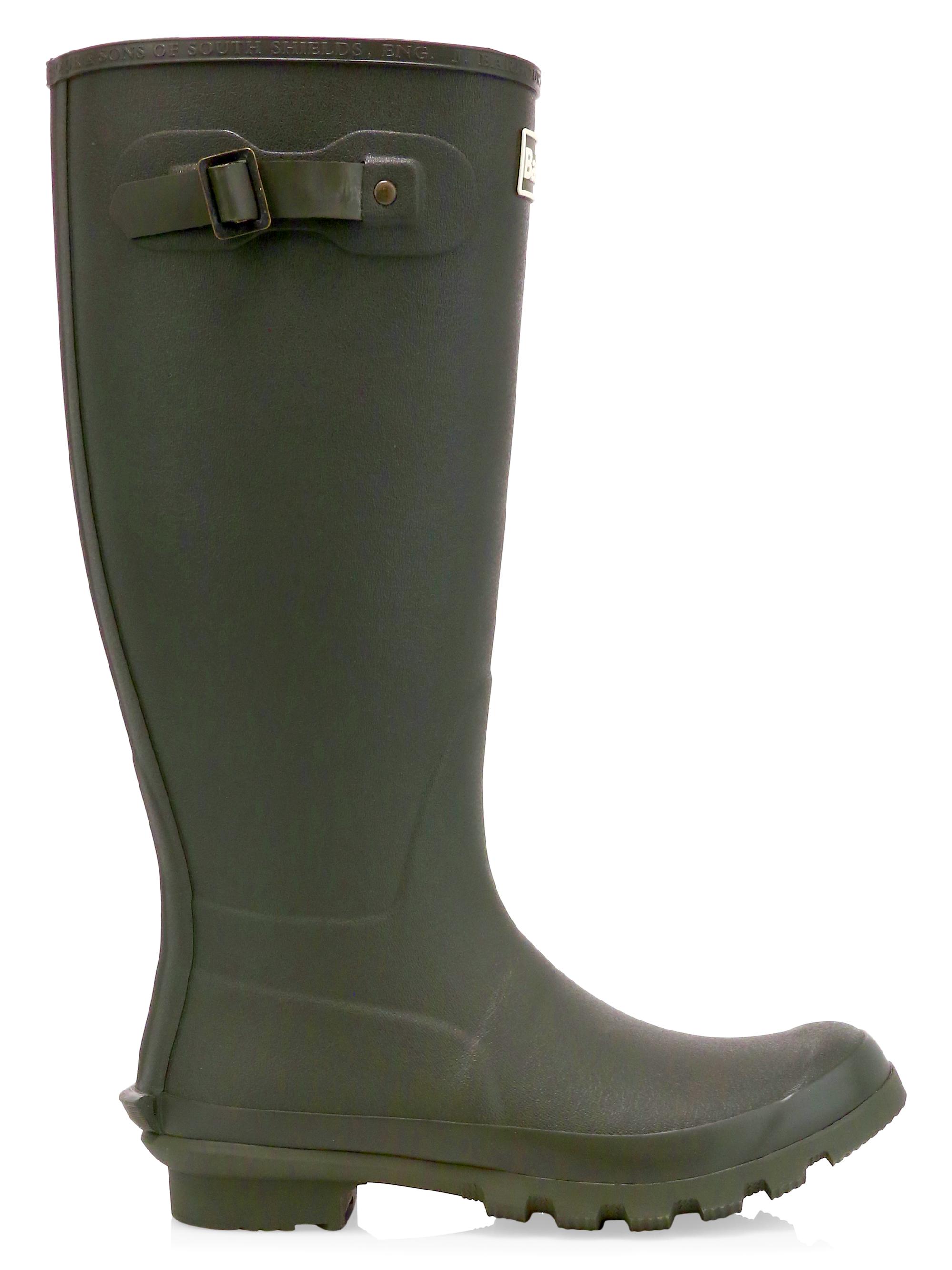 Barbour Men's Bede Rubber Rain Boots - Olive