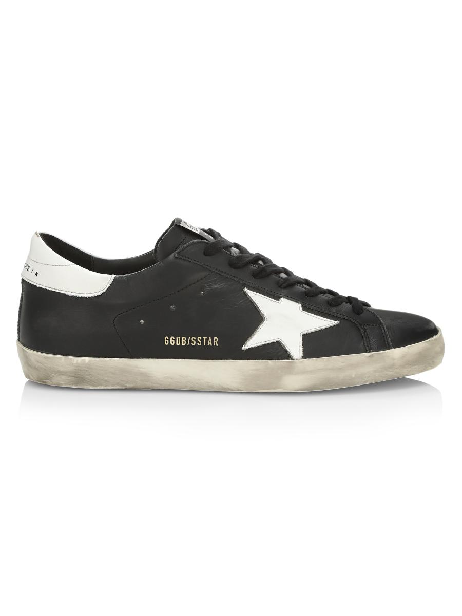【関税&送料込】Golden  Deluxe Brand Black Leather Vene Golden Goose DB GGDB Hi Star Black Leather Gold Star Sneaker