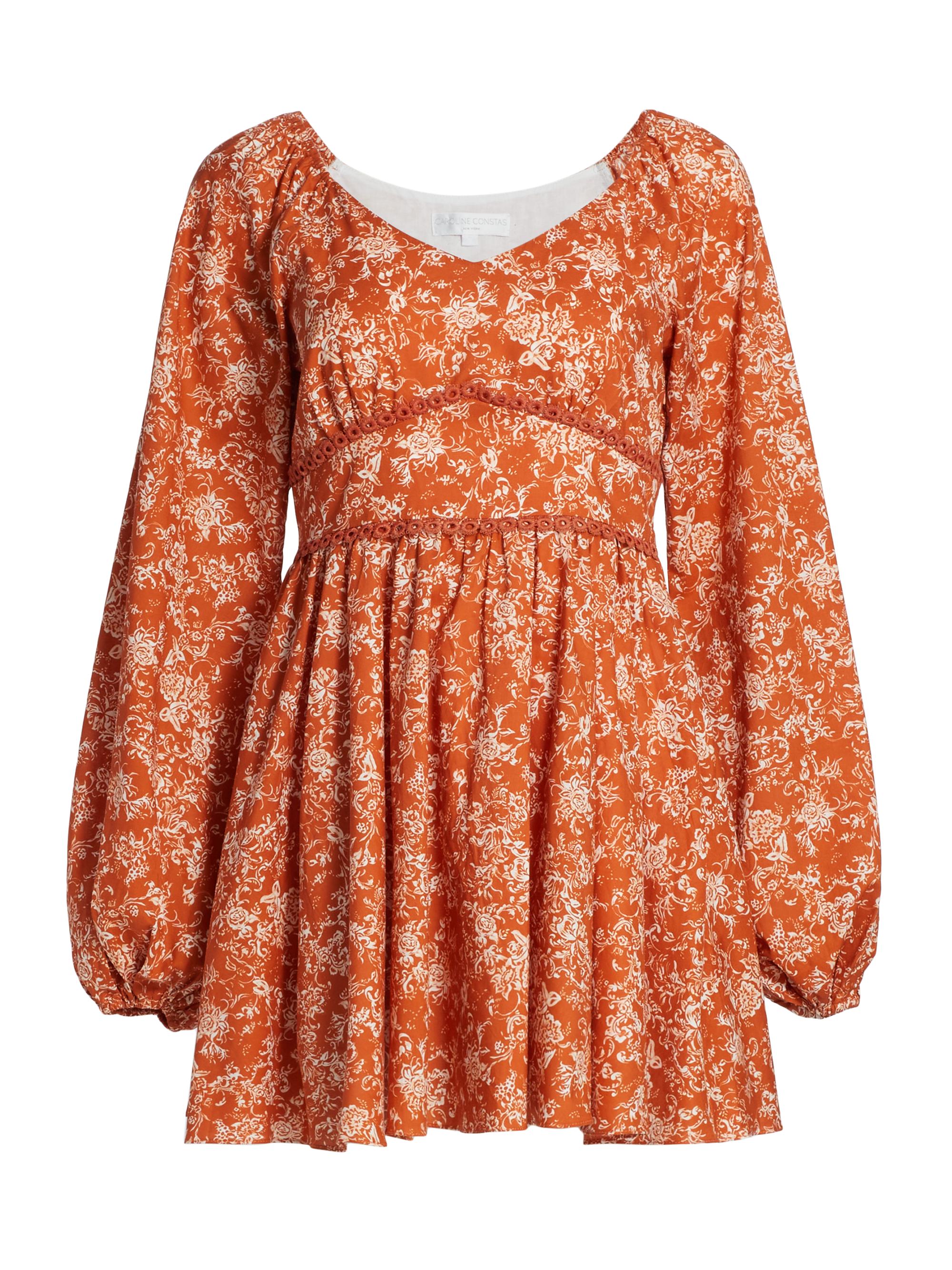 Caroline Constas Women's Blakely Floral Mini-Dress - Rust Toile