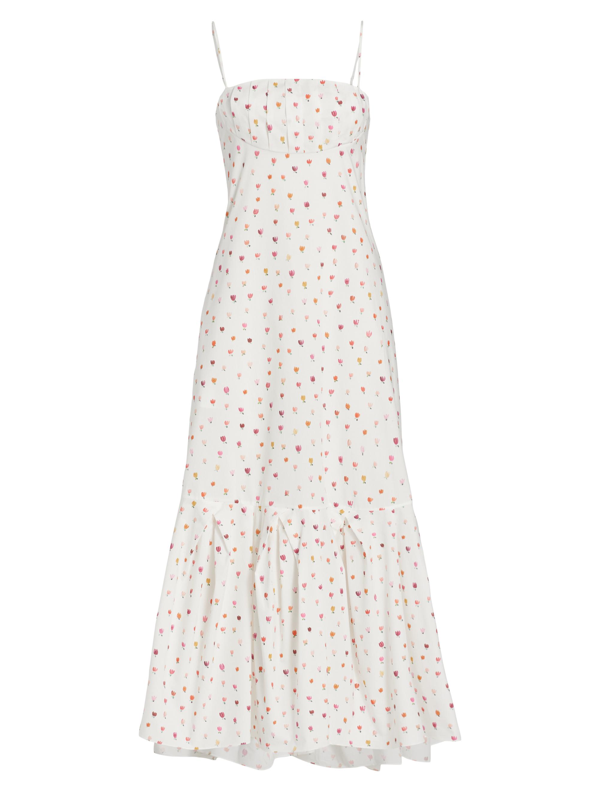 Rosie Assoulin Women's Floral Ruffle Hem Cami Dress - Natural