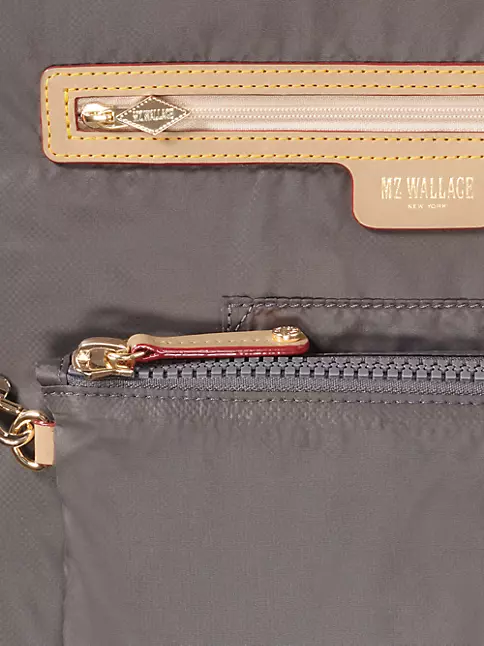 MZ Wallace Nylon Double Pocket Short Strap Shoulder Purse