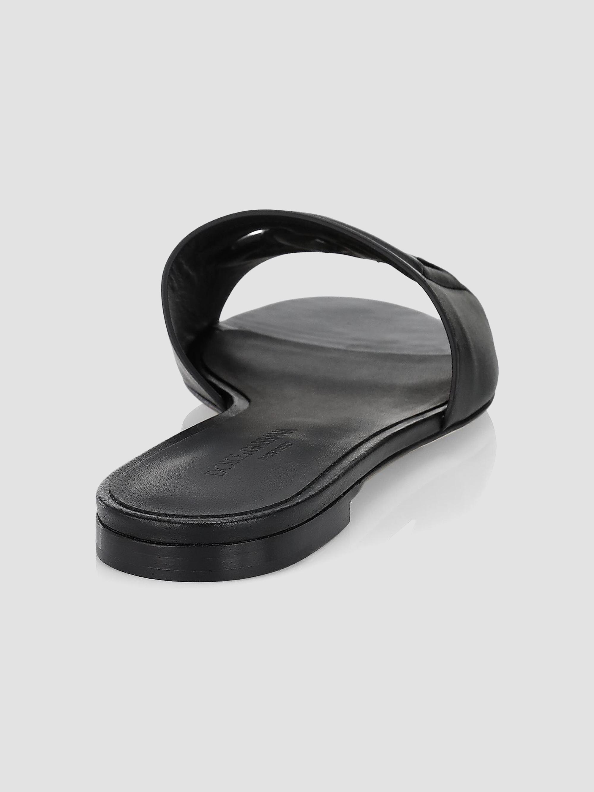 Dolce&Gabbana DG Interlocked Leather Sandals | Saks Fifth Avenue