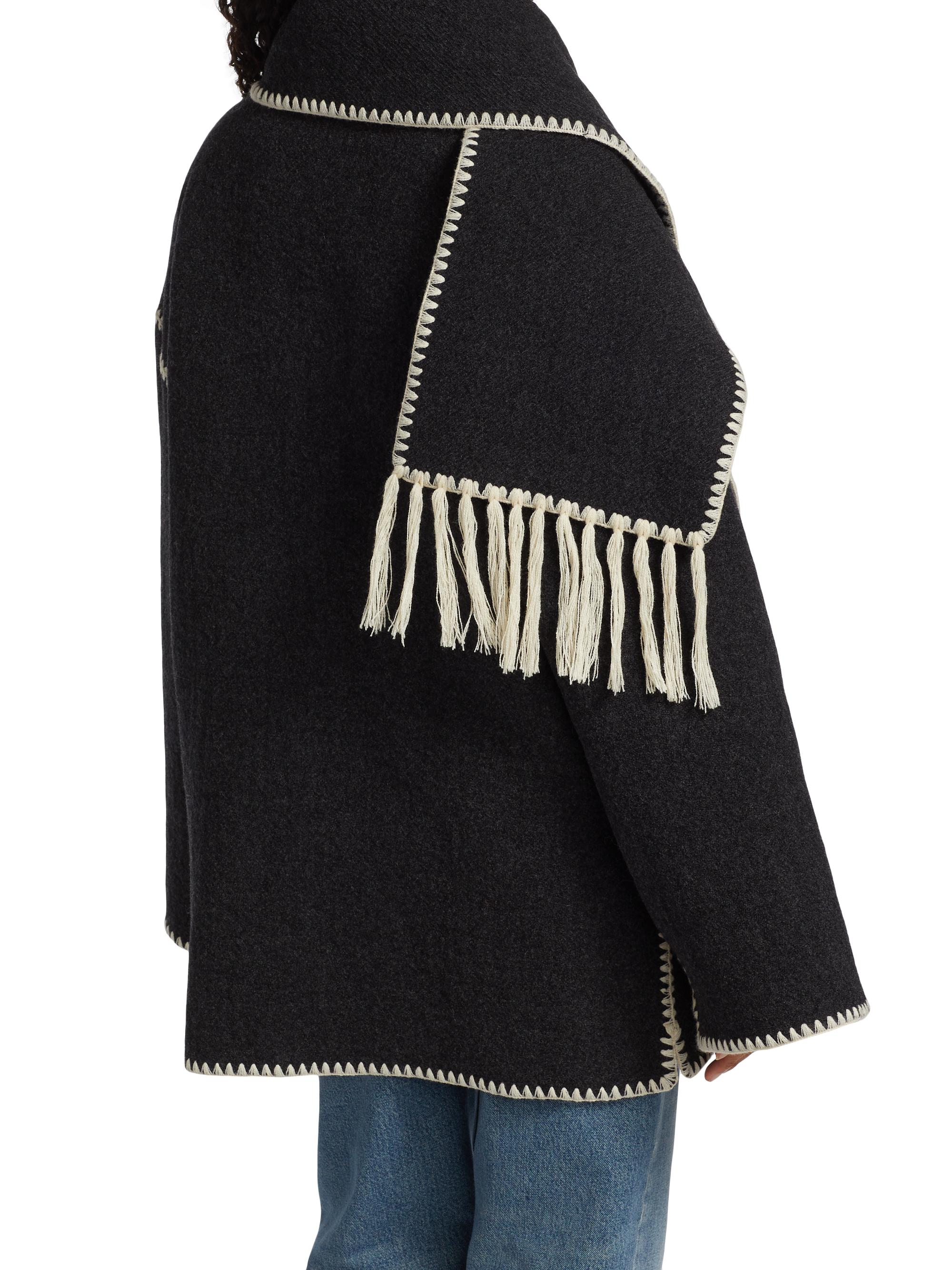 Toteme Embroidered Wool-Blend Scarf Jacket | Saks Fifth Avenue
