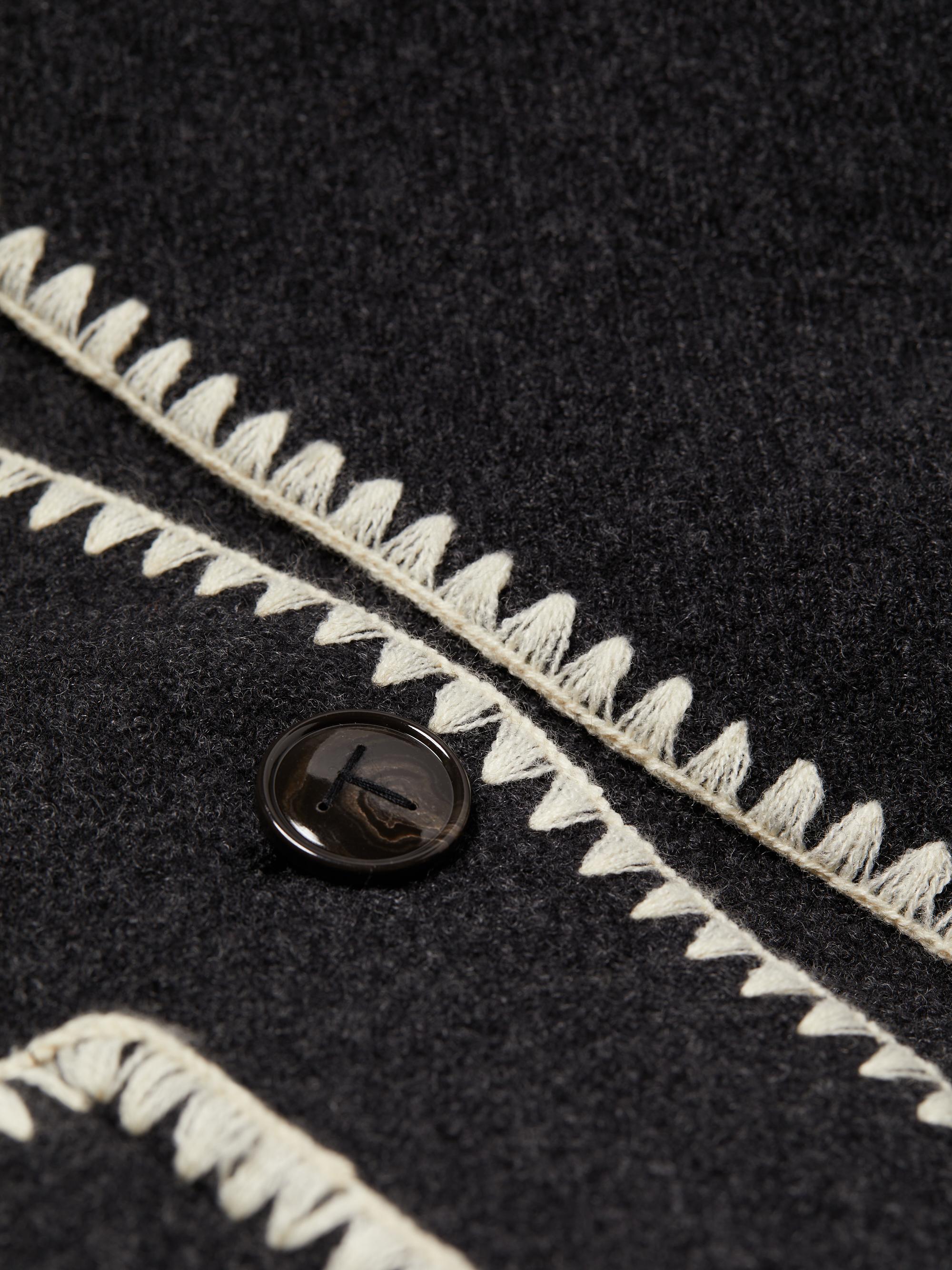 Toteme Embroidered Wool-Blend Scarf Jacket | Saks Fifth Avenue