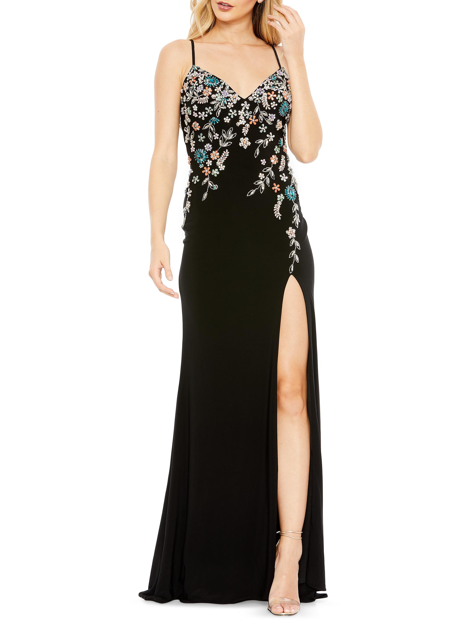 Mac Duggal Women's Floral Crystal-Embellished Gown - Black Multi