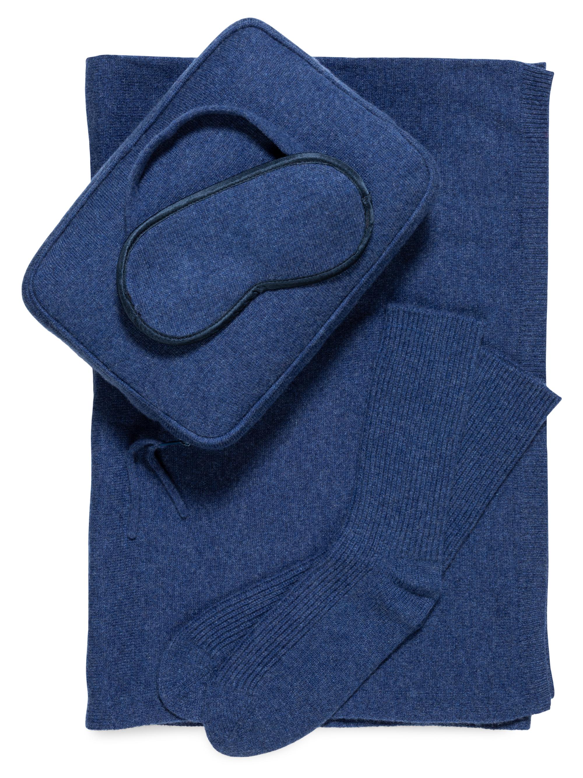 Sofia Cashmere Ultra Luxe Cashmere Travel Set - Denim
