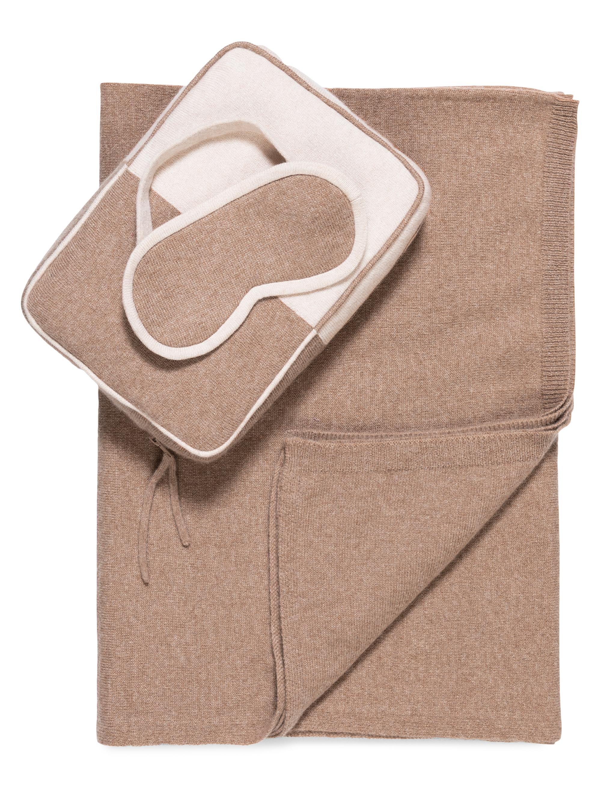 Sofia Cashmere Ultra Luxe Cashmere Travel Set - Camel Sand