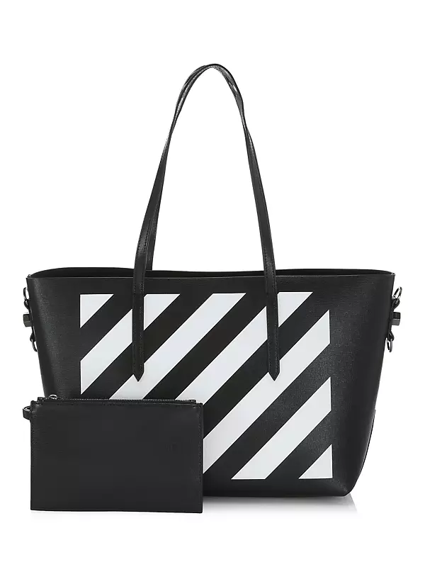 OFF-WHITE Virgil Abloh Diagonal Stripes Binder Shoulder Bag Black