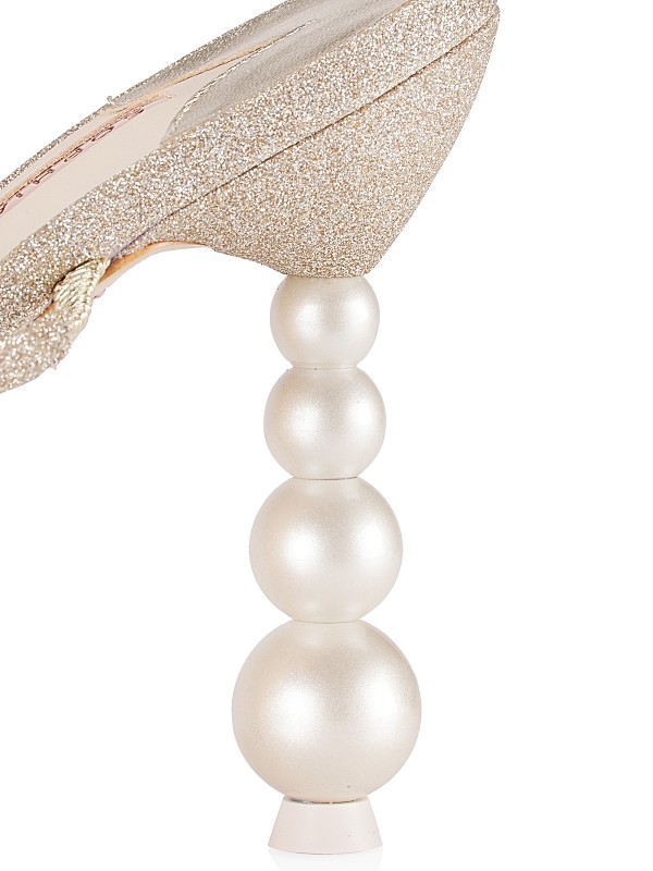 Shop Sophia Webster Rosalind Pearl Glitter Sculptured Heel Shop Sophia Webster Rosalind Pearl Glitter Sculptured Heel