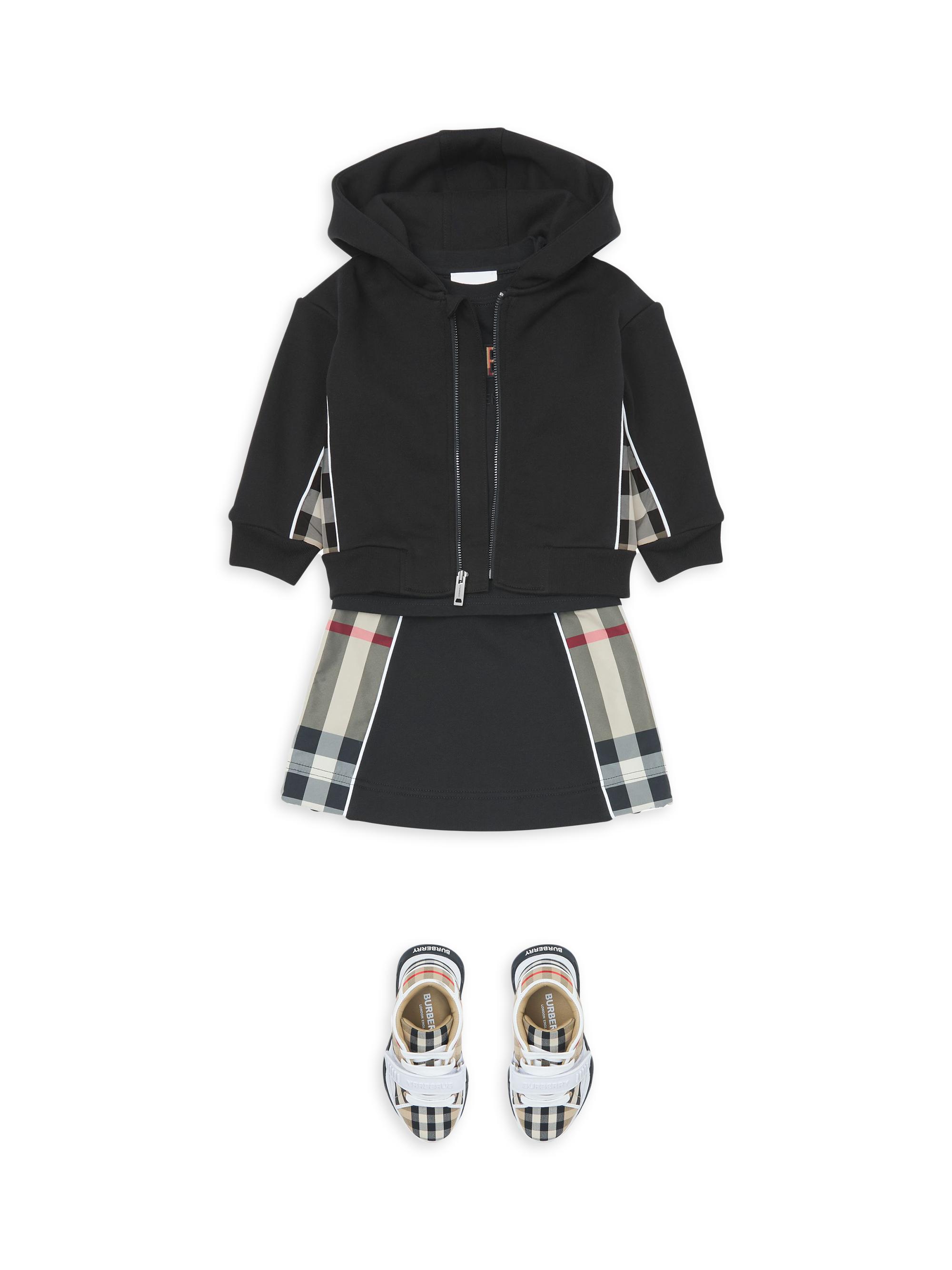 Burberry Baby's & Little Kid's Check Trim Zip-Up Hoodie | Saks