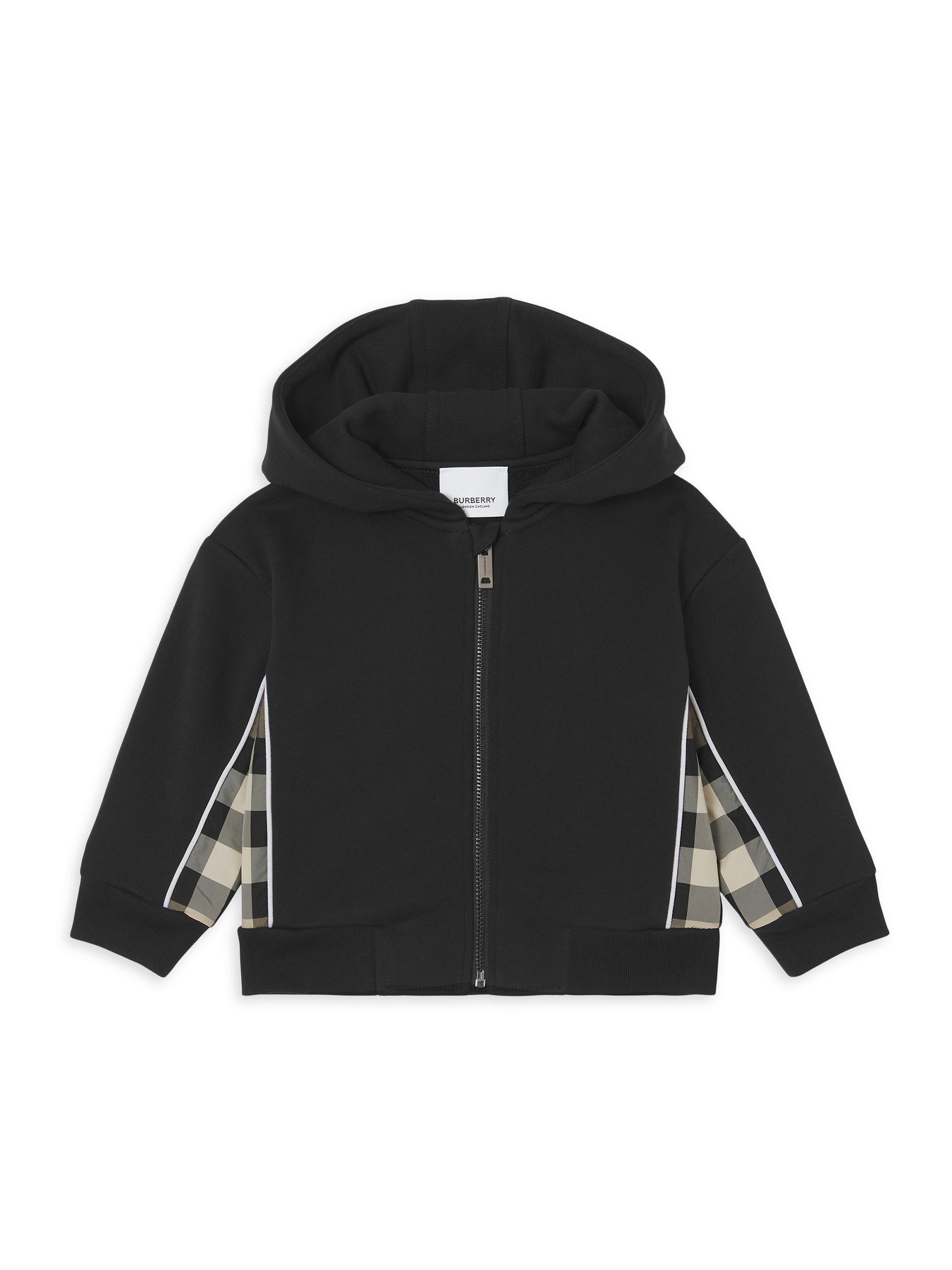 Burberry Baby's & Little Kid's Check Trim Zip-Up Hoodie | Saks