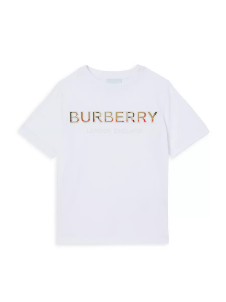 Shop Burberry Little Kid's & Kid's Eugene Logo T-Shirt
