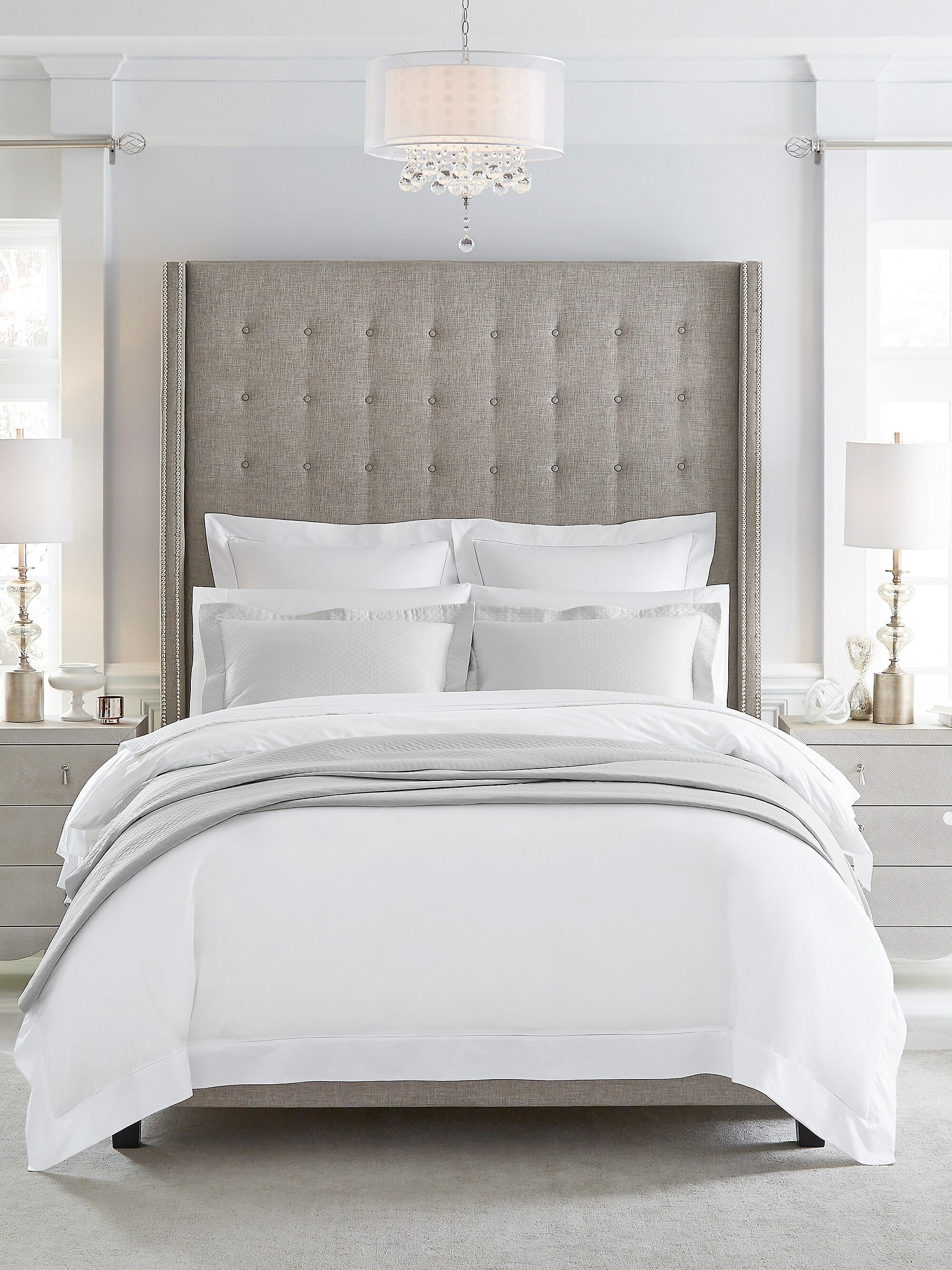 Sferra Giza 45 Sateen Duvet Cover & Sham Collection - White Standard