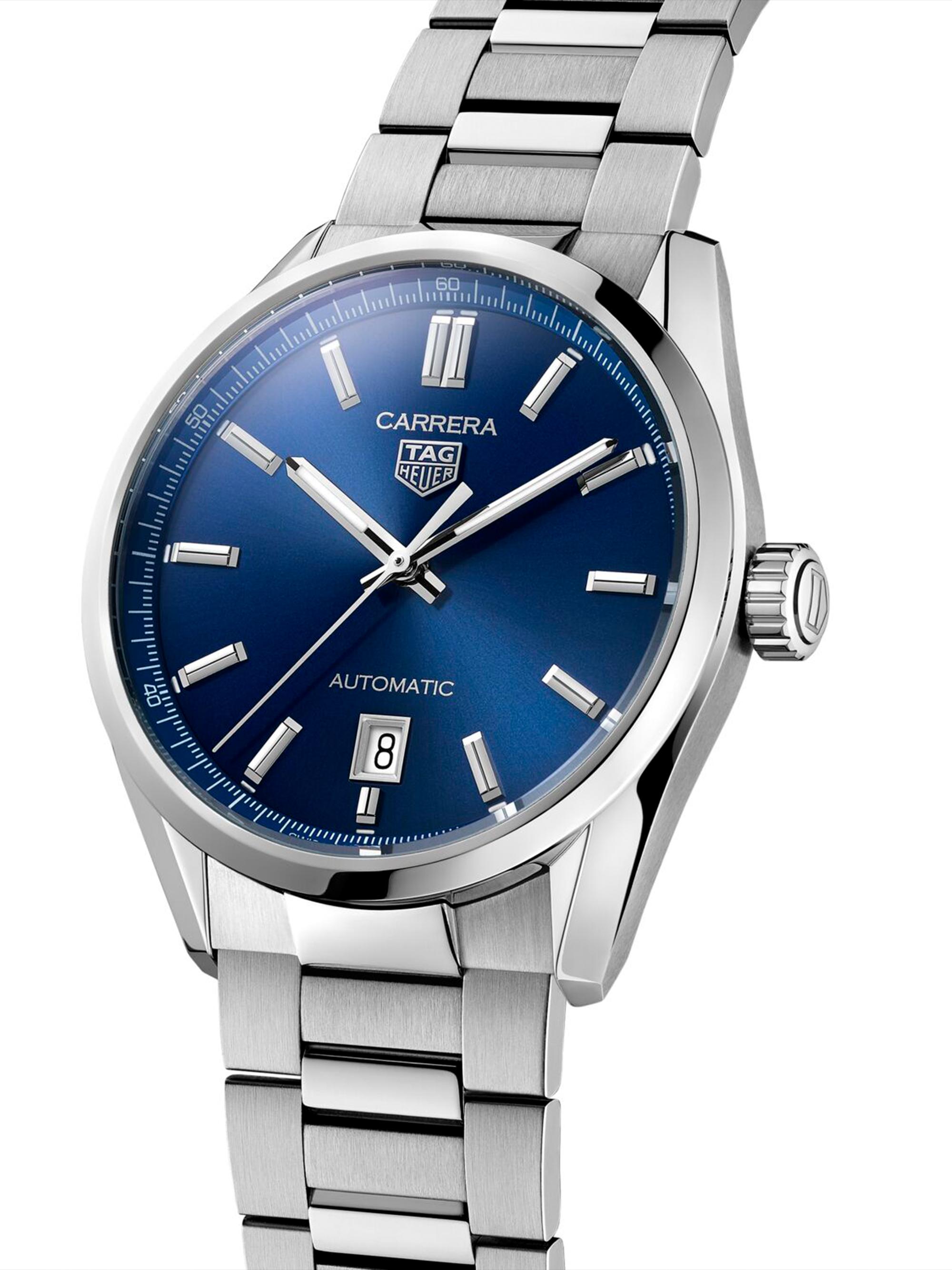 TAG Heuer Women's Carrera Stainless Steel & Blue Dial Automatic 39MM Bracelet Watch - Silver