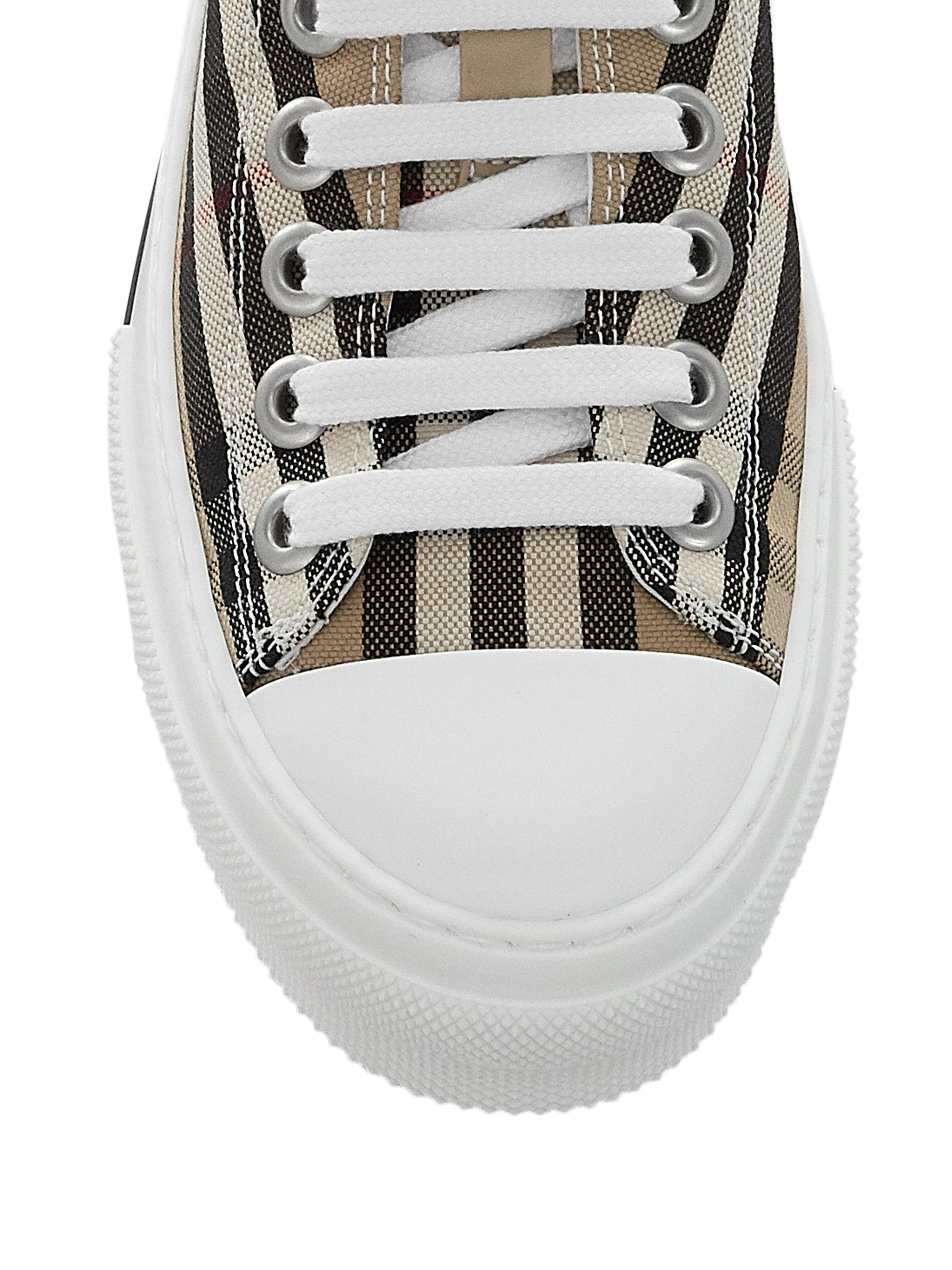 Burberry Check Cotton Logo Sneakers | Saks Fifth Avenue