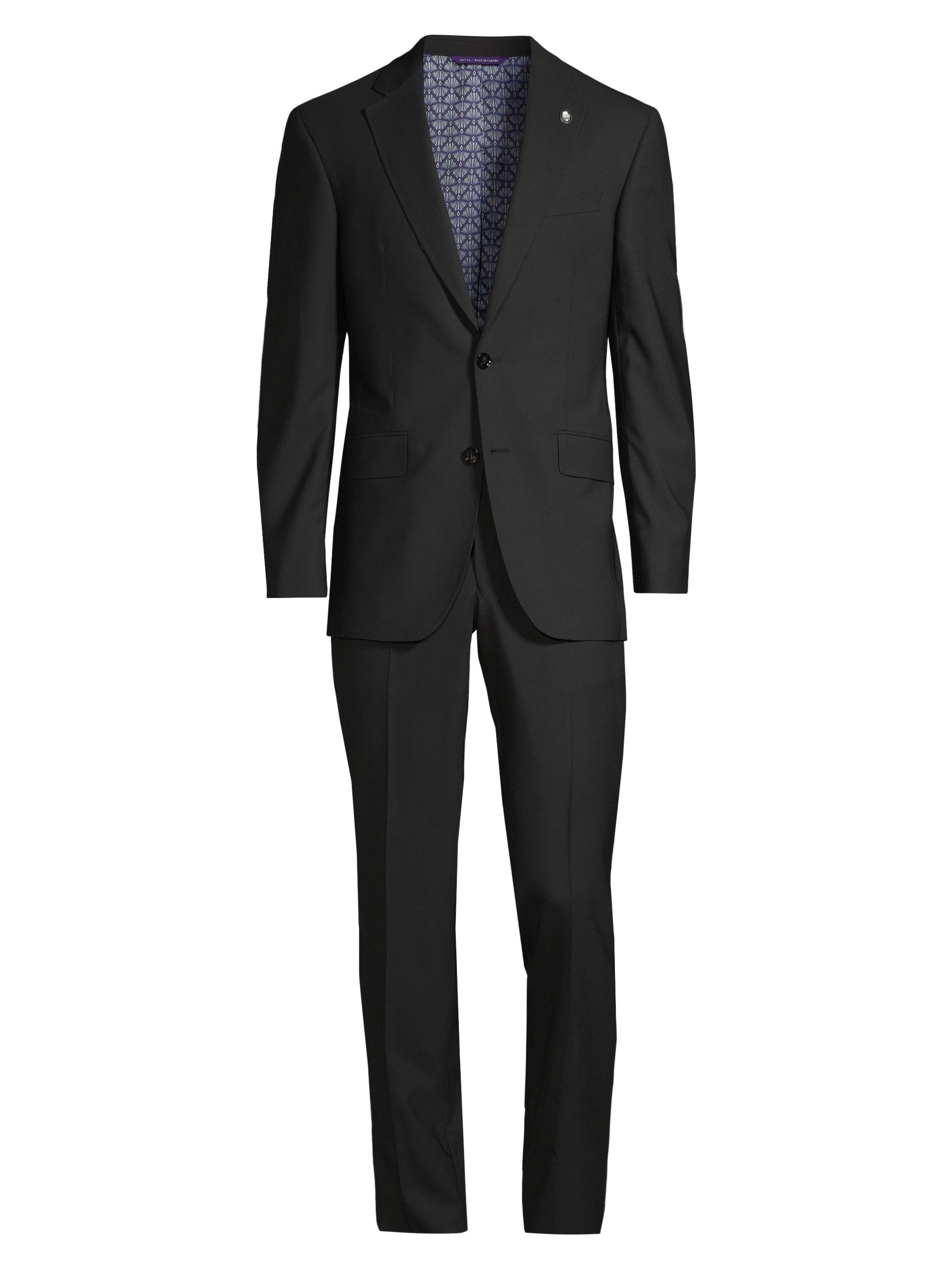 Ted Baker Men's Wool 2-Piece Suit - Black
