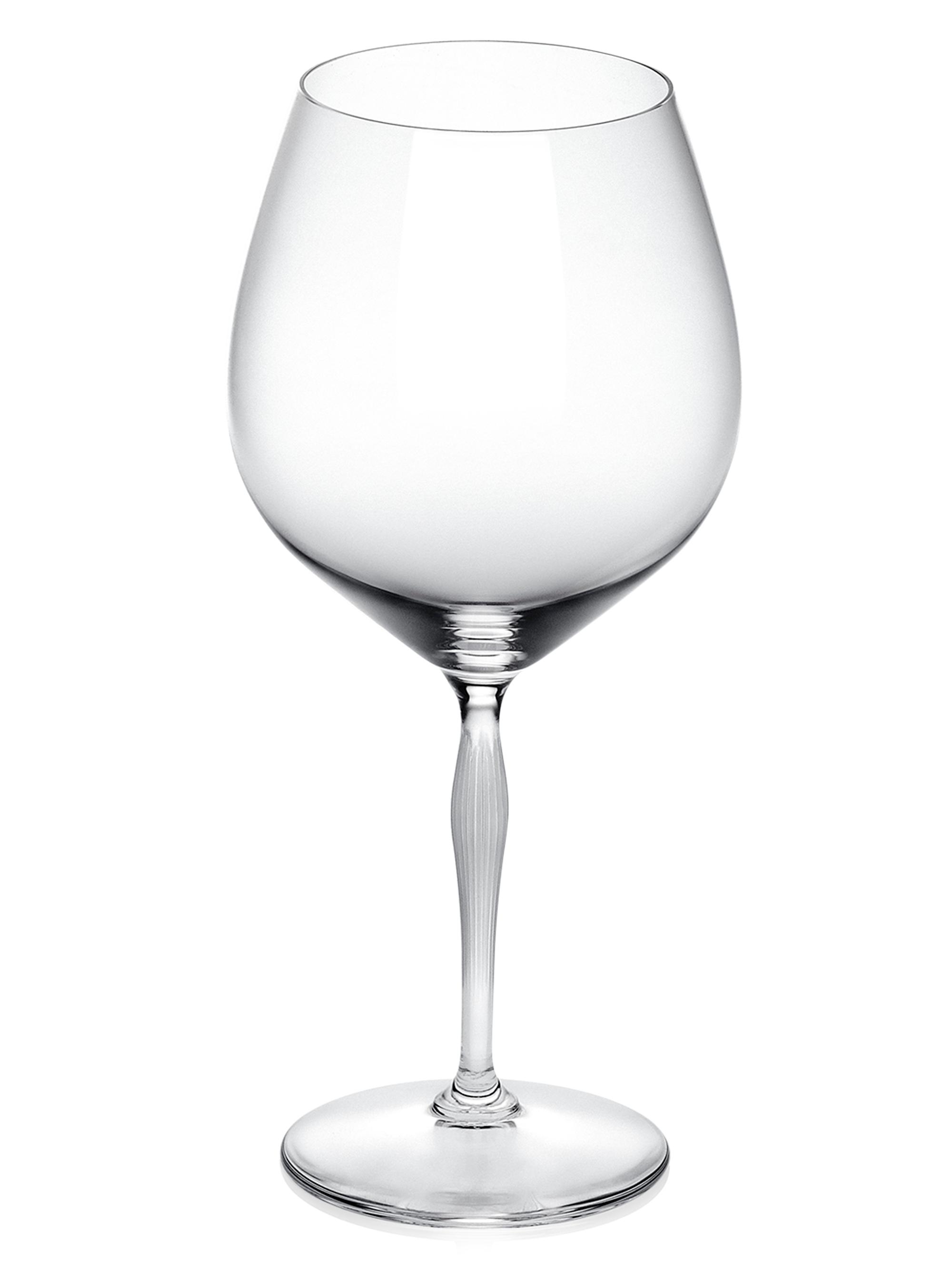 Lalique 100 Points Burgundy Glass - Clear