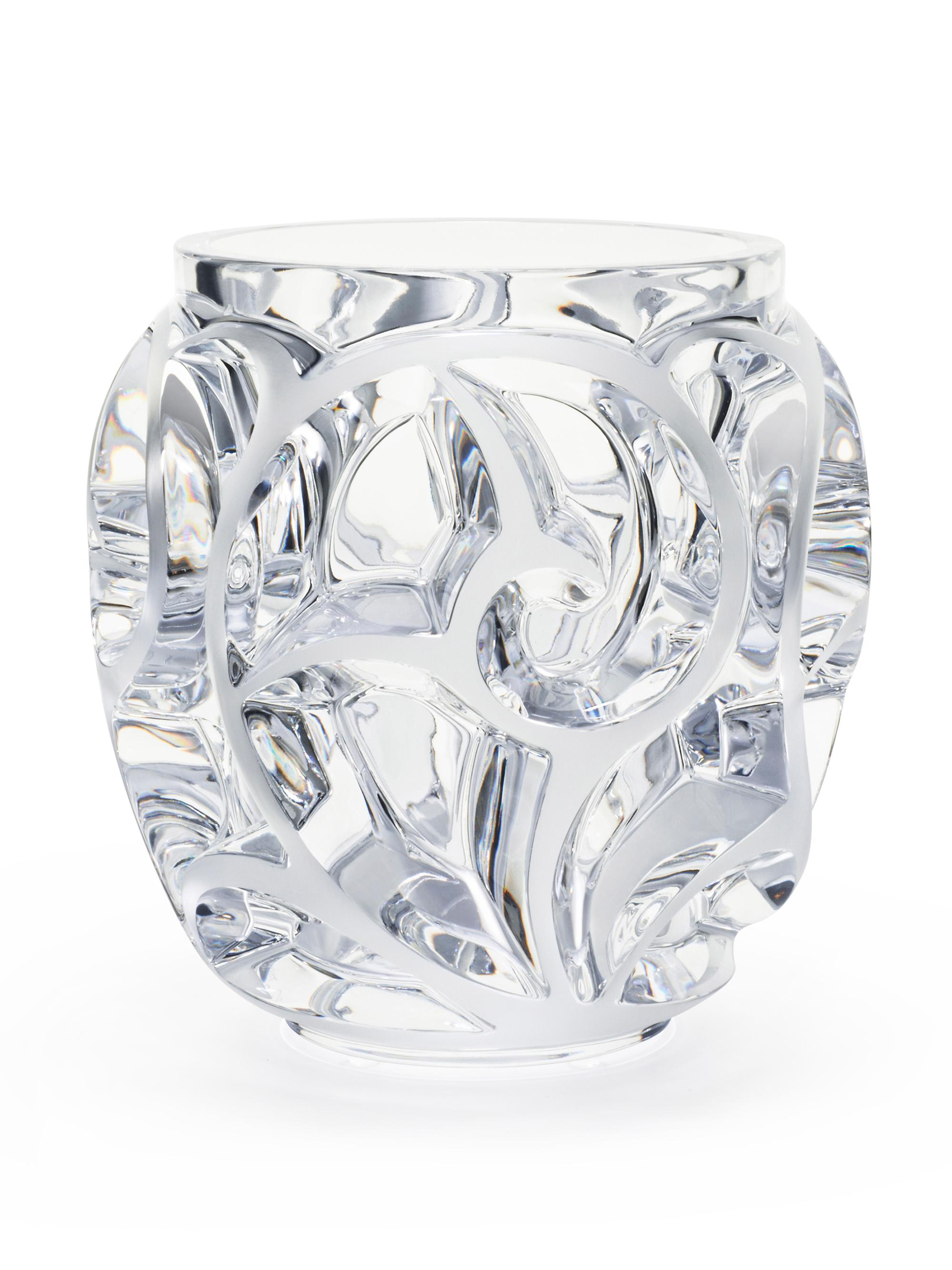 Lalique Tourbillons Grand Crystal Vase - Clear