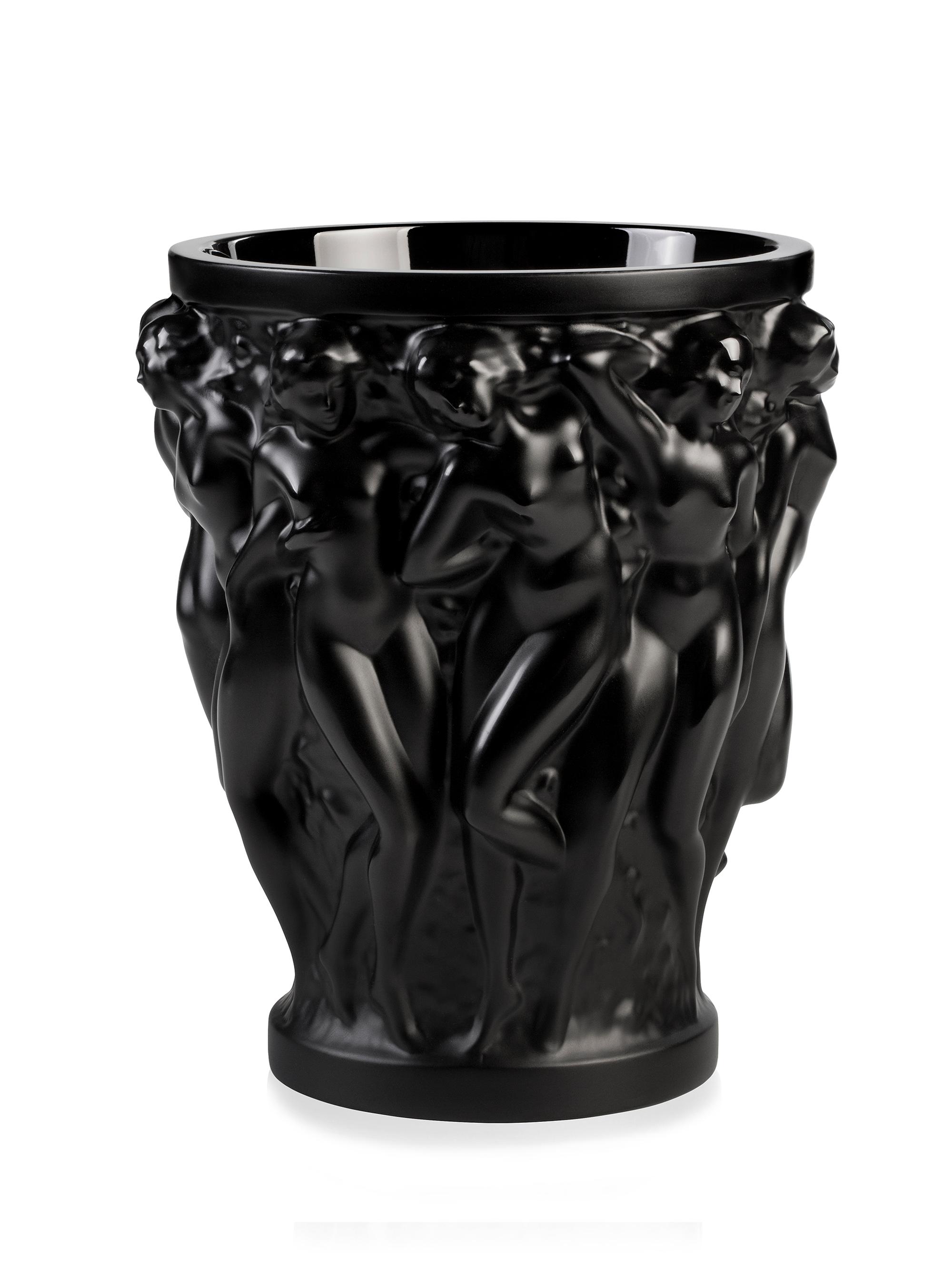 Lalique Bacchantes Small Vase - Black