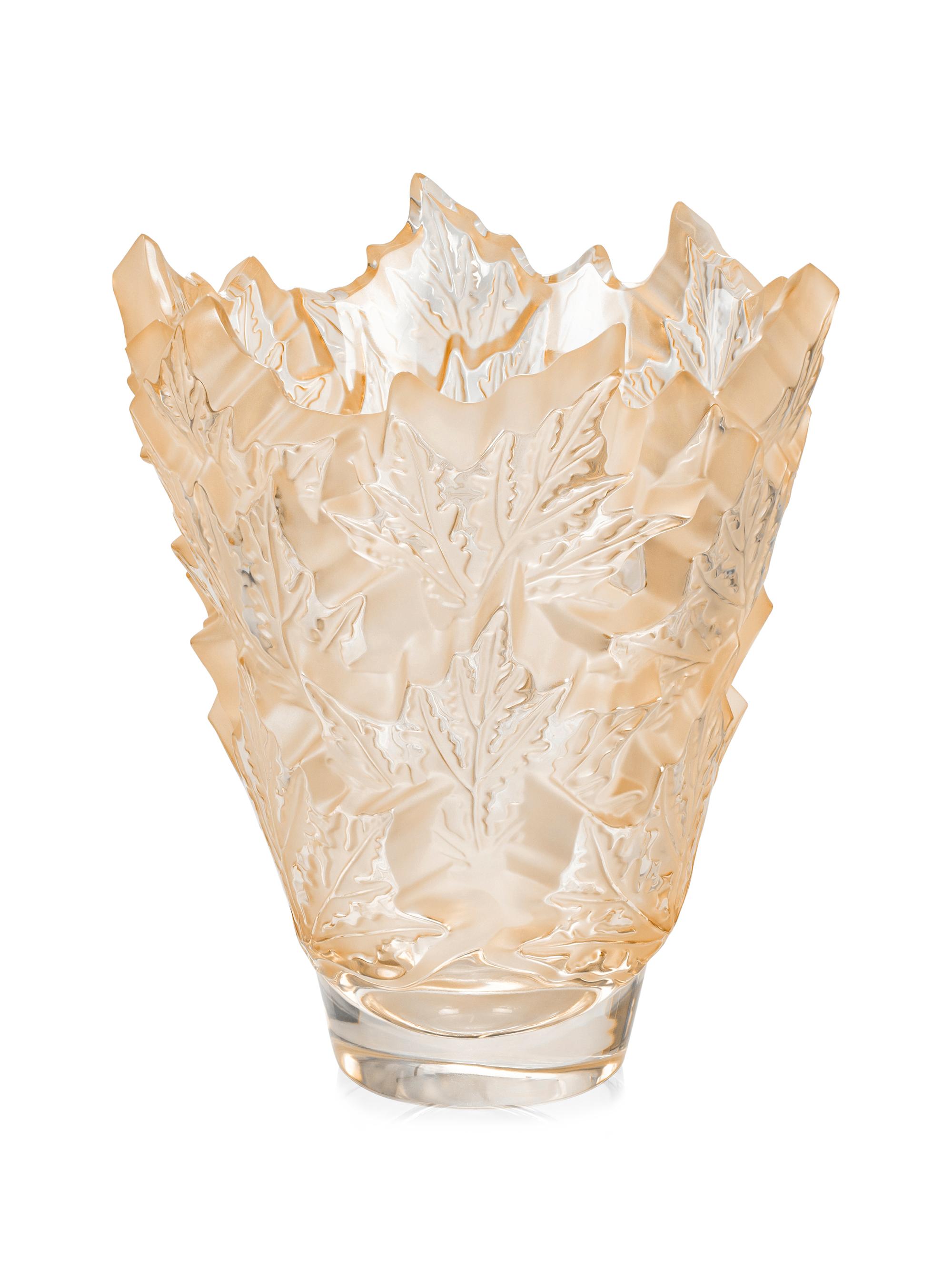 Lalique Champs-ÿlysées Crystal Vase - Gold