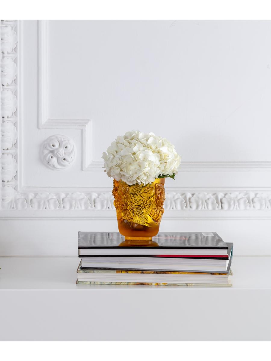 Lalique Pivoines Small Crystal Vase | Saks Fifth Avenue