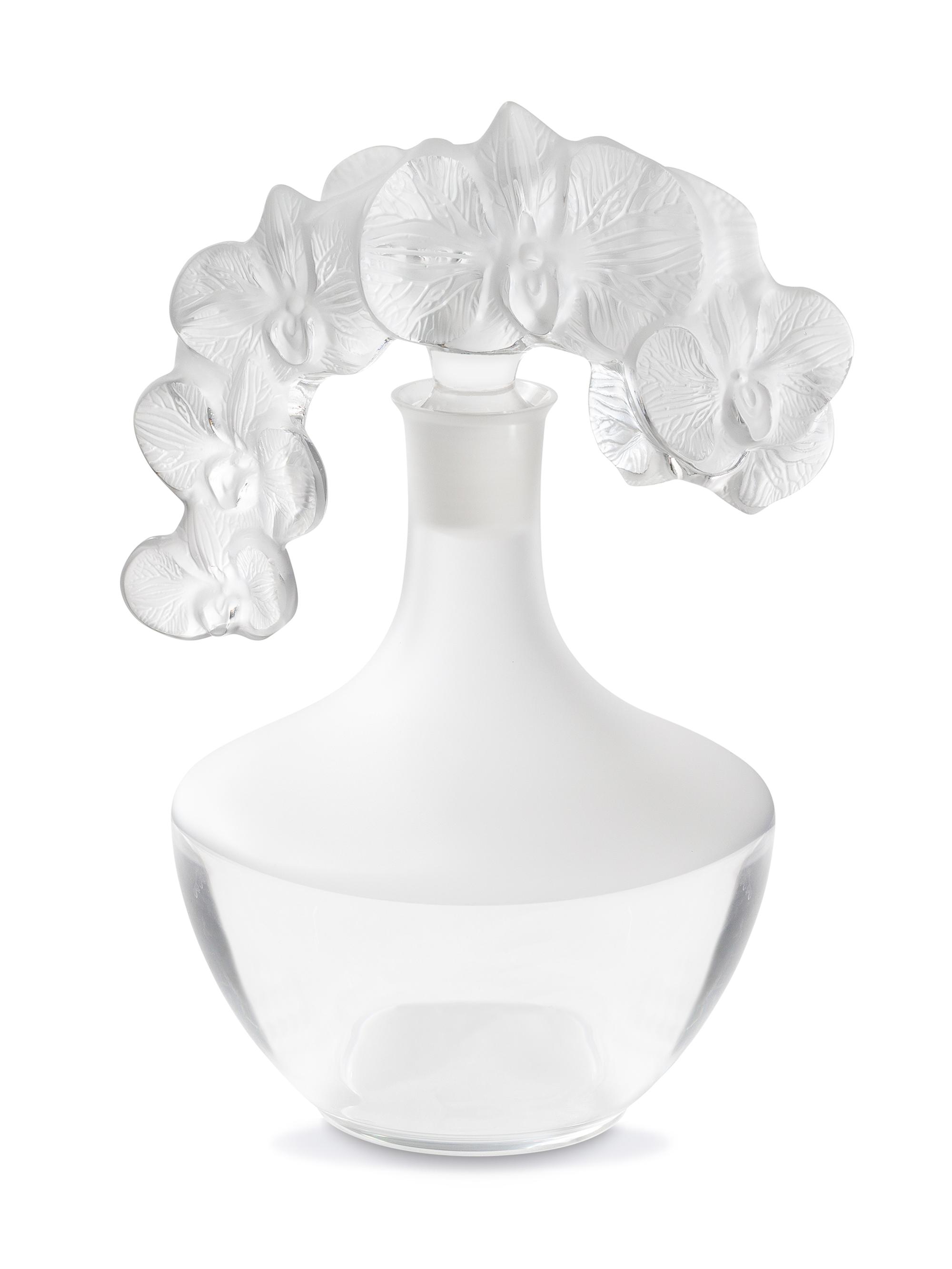 Lalique Orchide Crystal Decanter - Clear