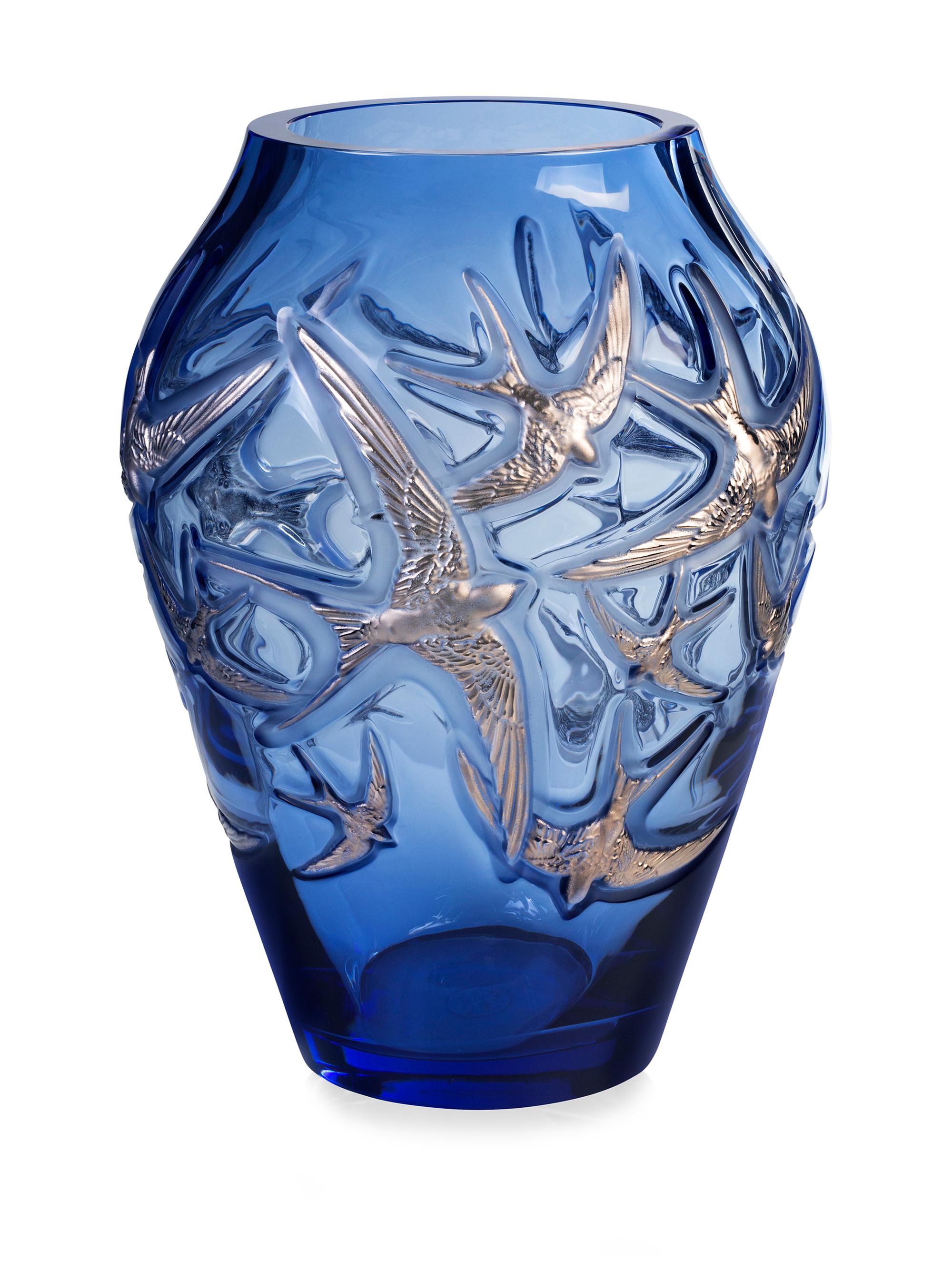 Lalique Hirondelles Grand Crystal Vase | Saks Fifth Avenue
