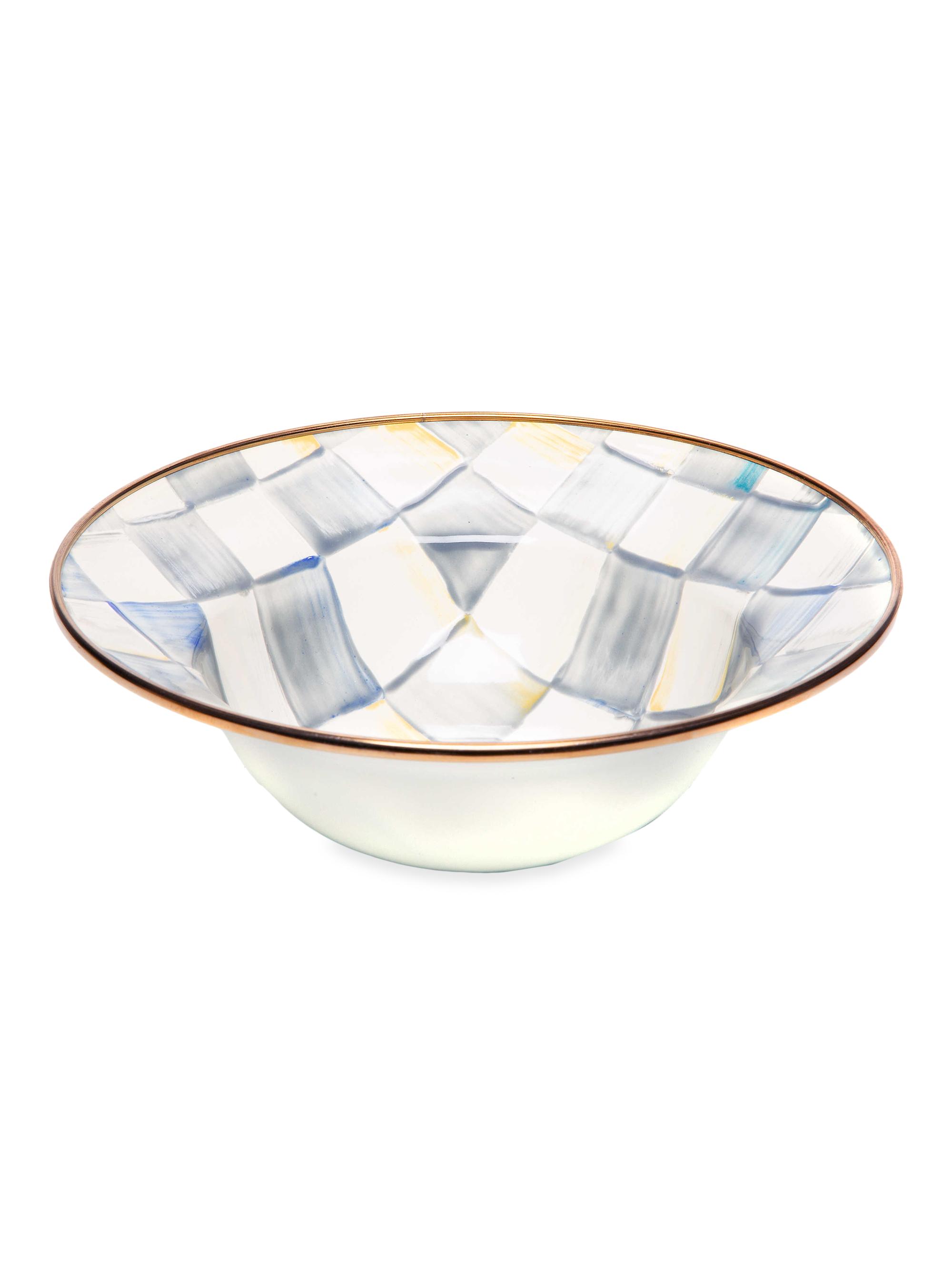 MacKenzie-Childs Sterling Check Enamel Breakfast Bowl