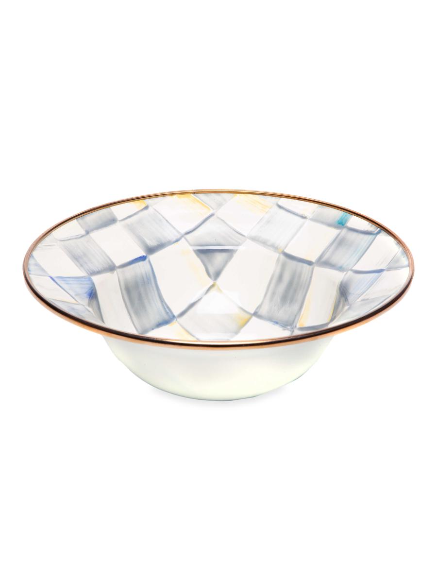MacKenzie-Childs Sterling Check Enamel Breakfast Bowl | Saks Fifth Avenue