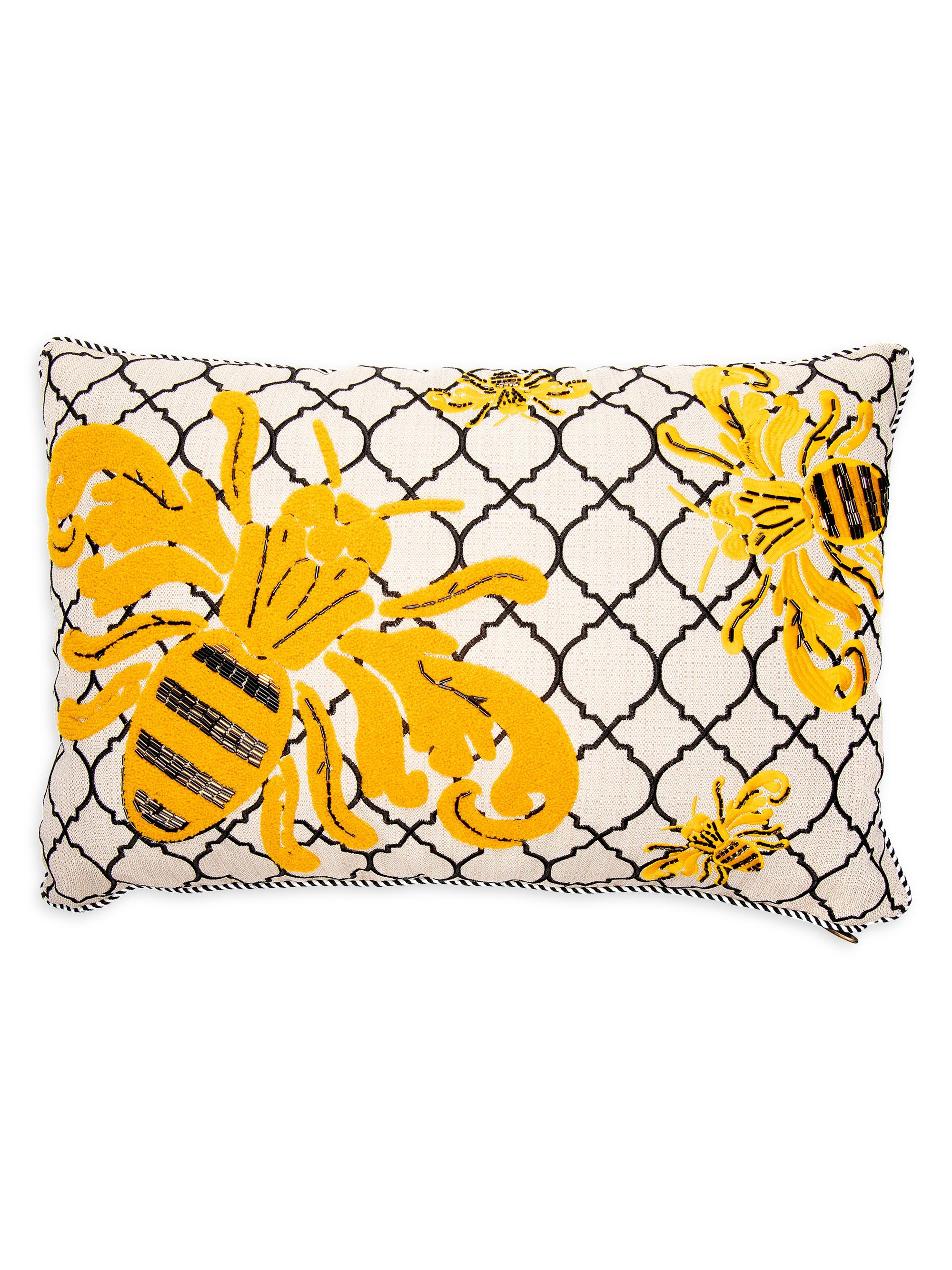 MacKenzie-Childs Queen Bee Outdoor Lumbar Pillow