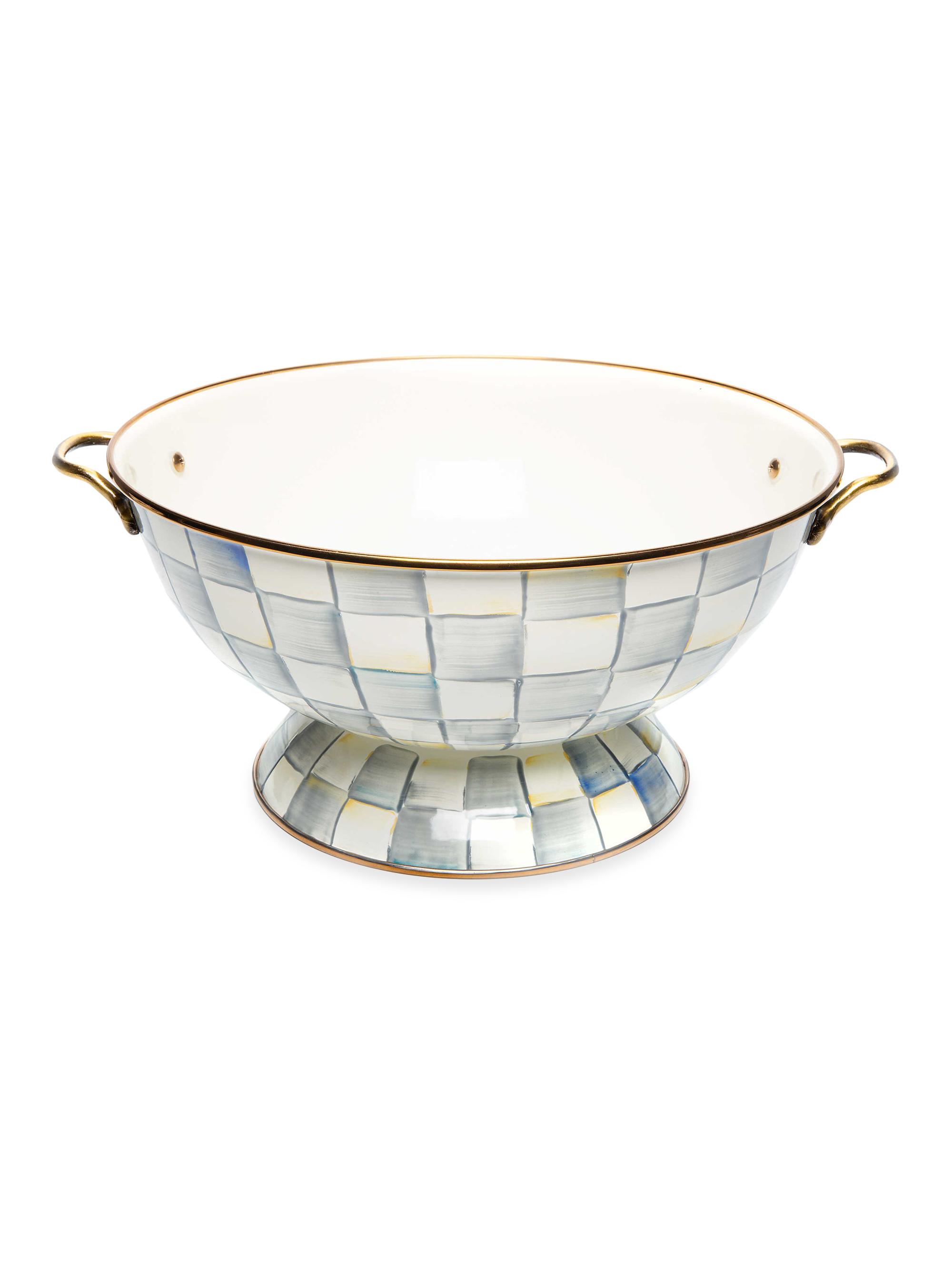 MacKenzie-Childs Sterling Check Enamel Everything Bowl