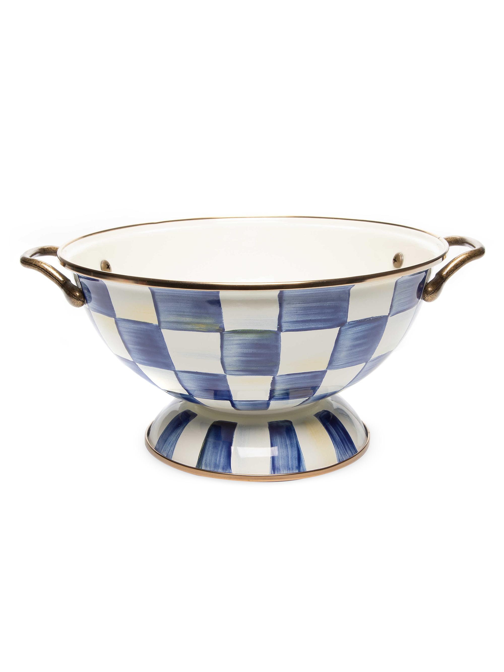 MacKenzie-Childs Checked Almost Everything Bowl - Royal Check Large