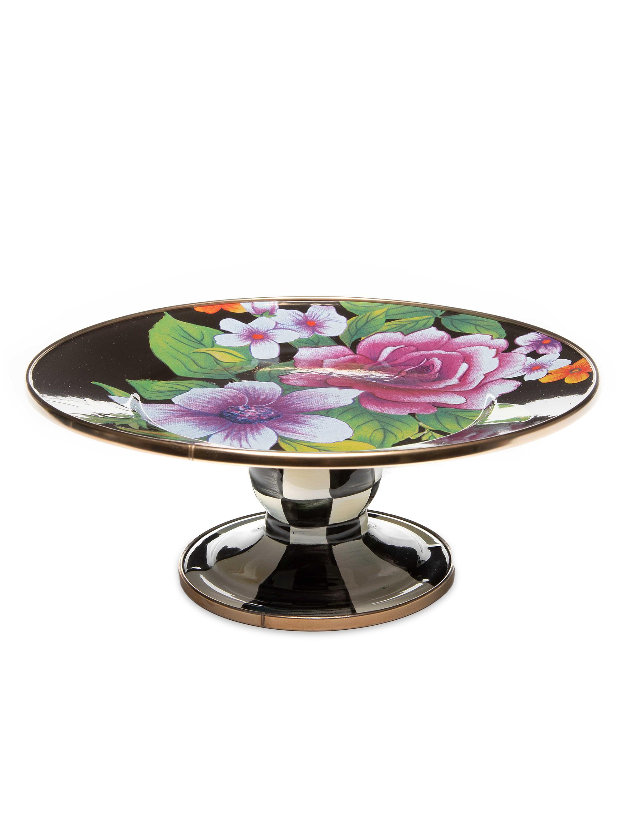 MacKenzie-Childs Flower Market Mini Pedestal Platter